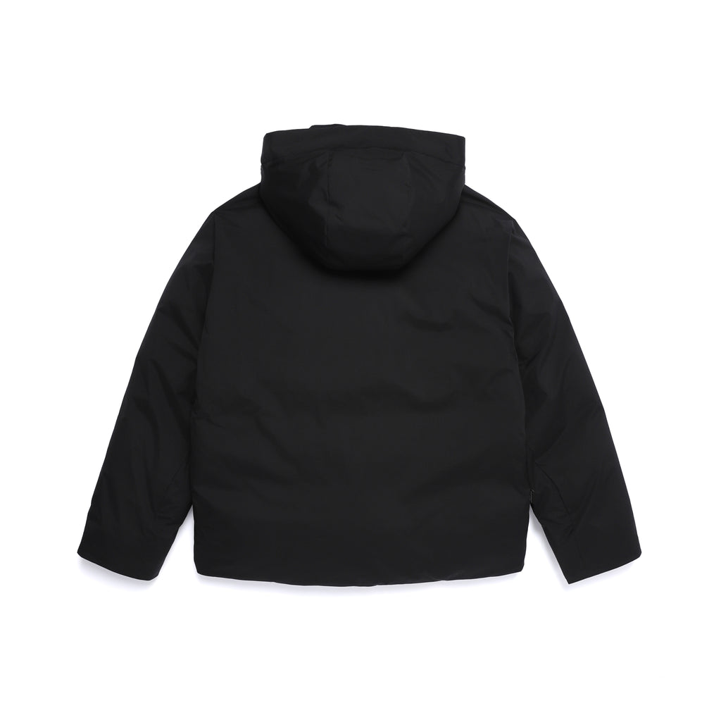 Unisex Seamless Detachable Hoodie Down Jacket- Black
