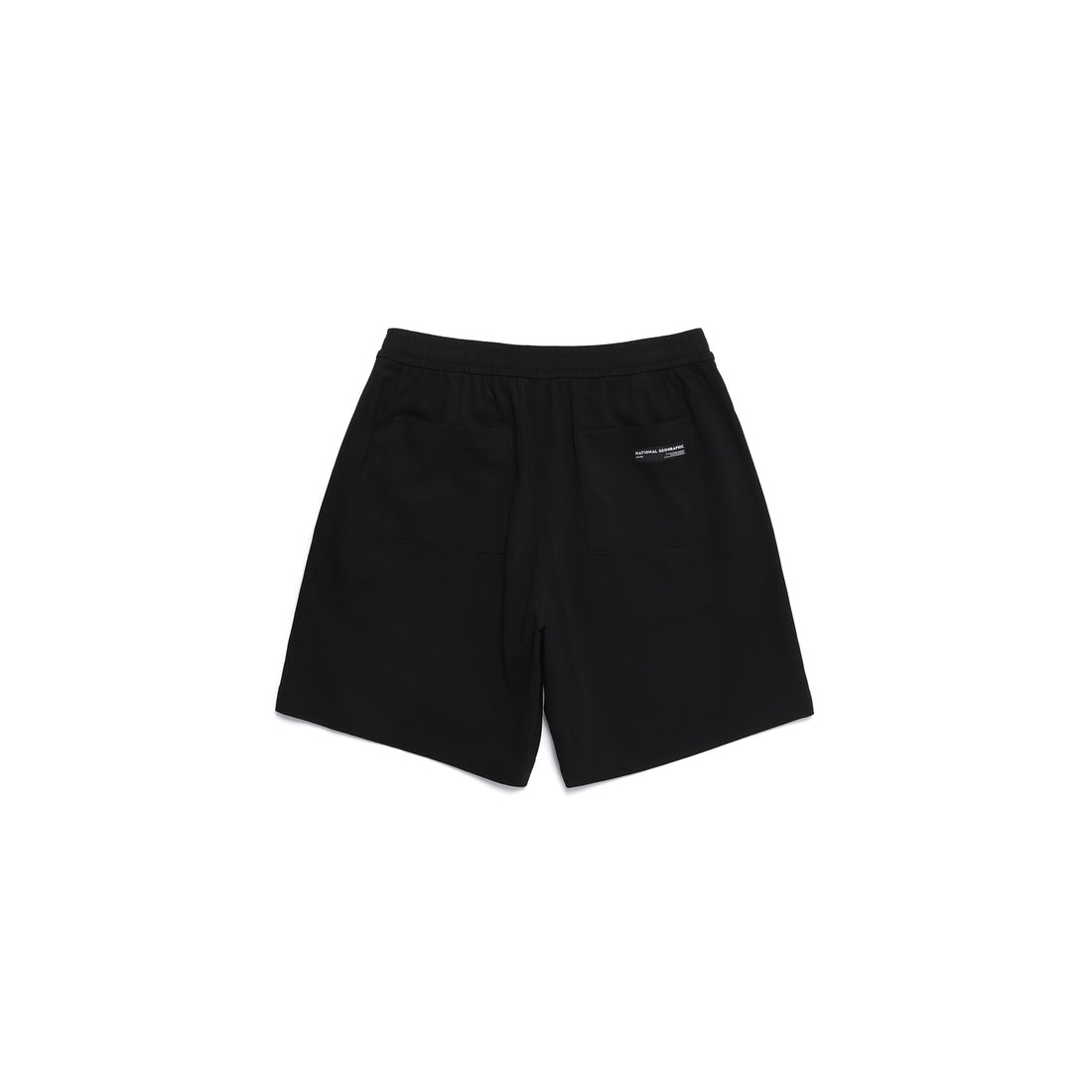 CRINKLE LONG-SHORT LENGTH PANTS- BLACK
