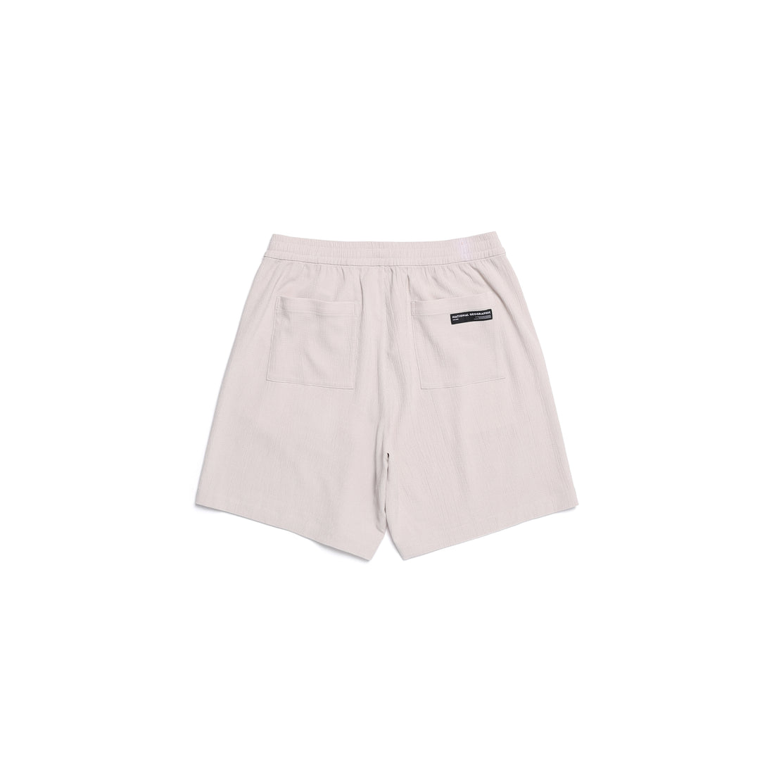 CRINKLE LONG-SHORT LENGTH PANTS- OAK BEIGE