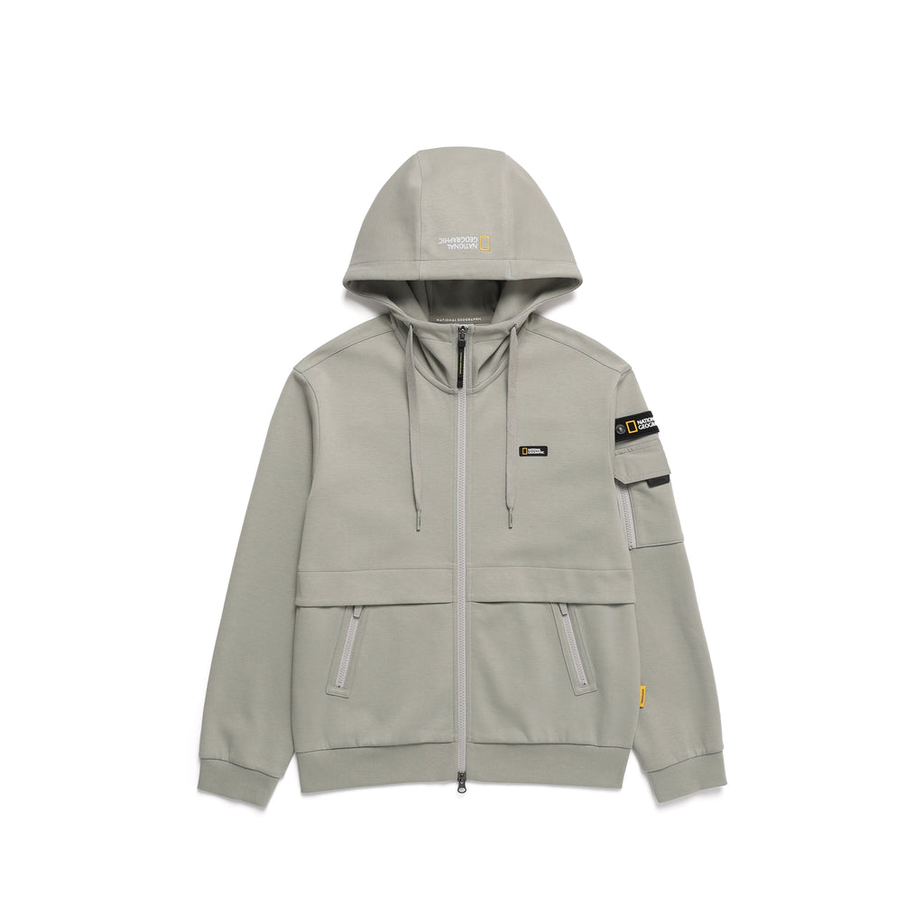 Unisex Zipup Hoodie- Agate Grey