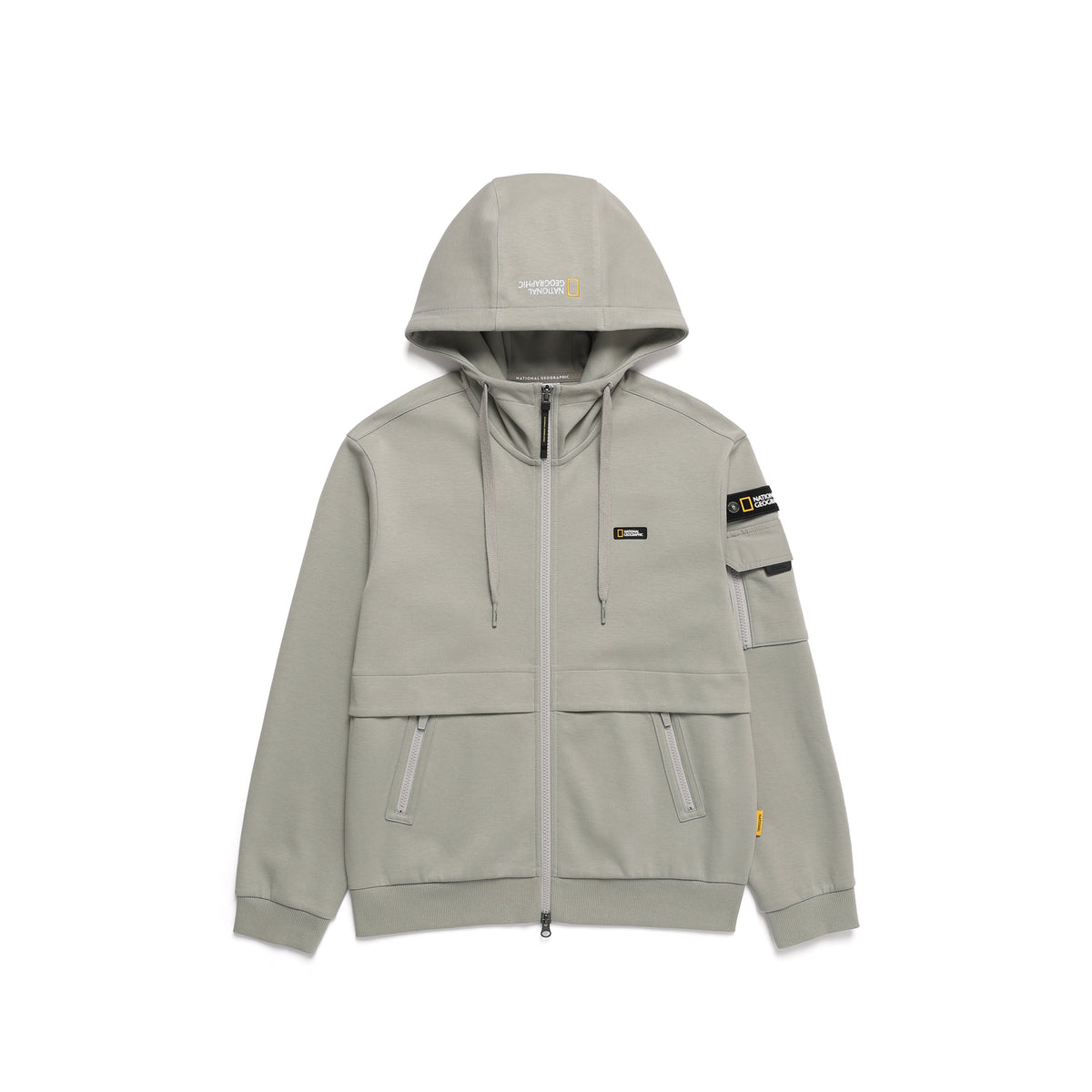 Unisex Zipup Hoodie- Agate Grey