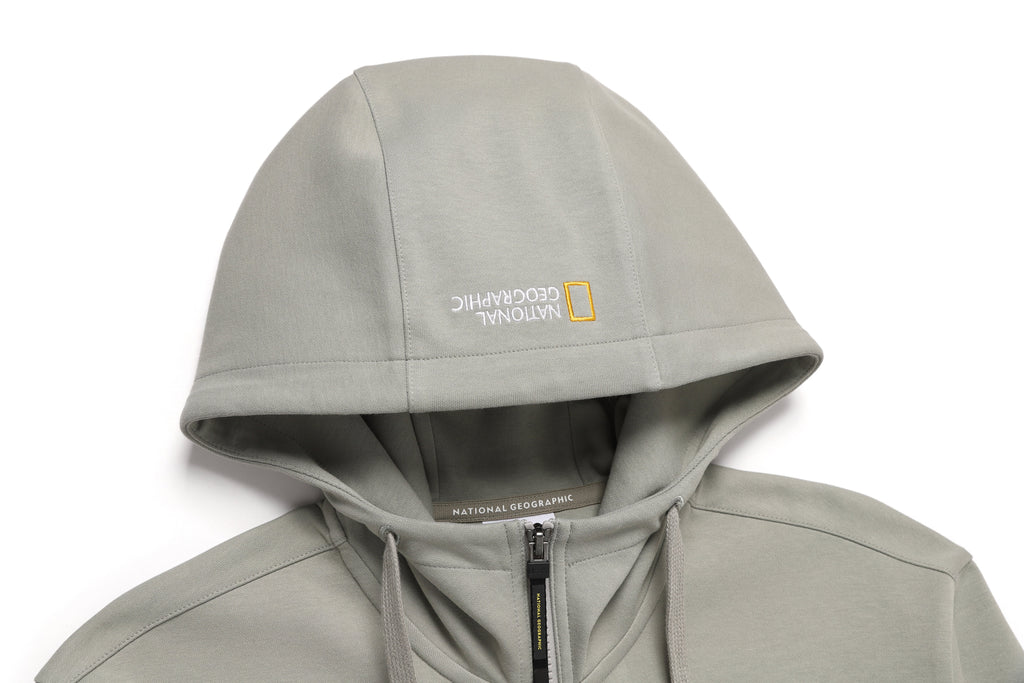 Unisex Zipup Hoodie- Agate Grey