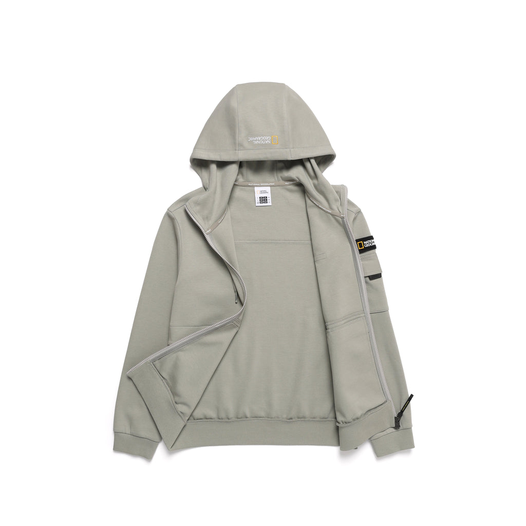 Unisex Zipup Hoodie- Agate Grey