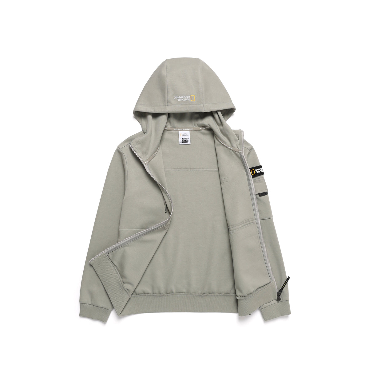 Unisex Zipup Hoodie- Agate Grey