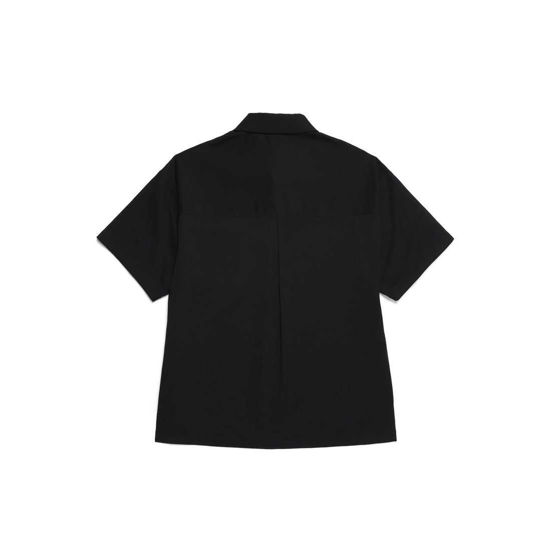 CRINKLE SEMI-OVER FIT SHORT SLEEVE T-SHIRT- CARBON BLACK
