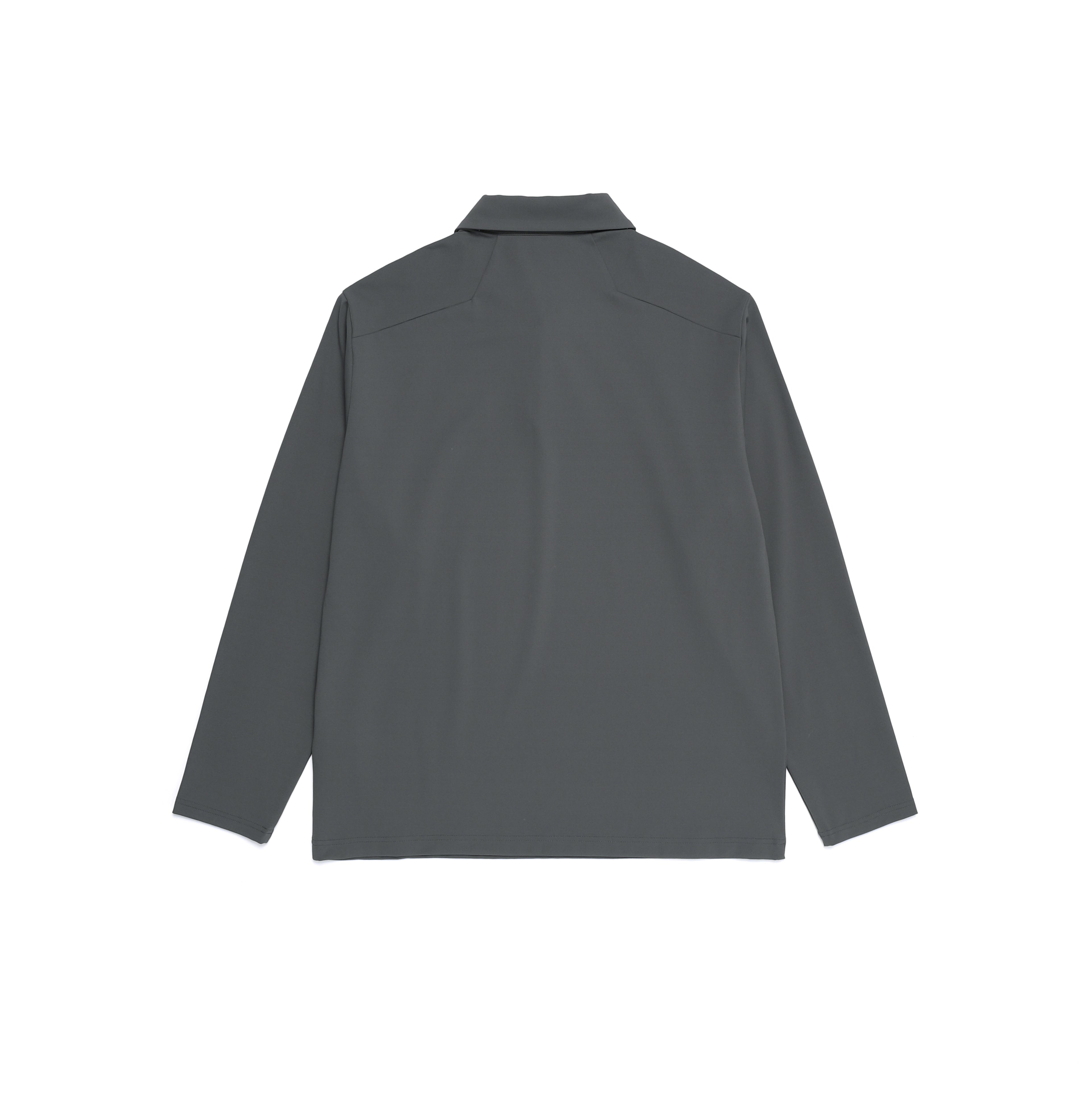 Men'S Caph Functional Long Sleeved Poloshirt- Iron Grey