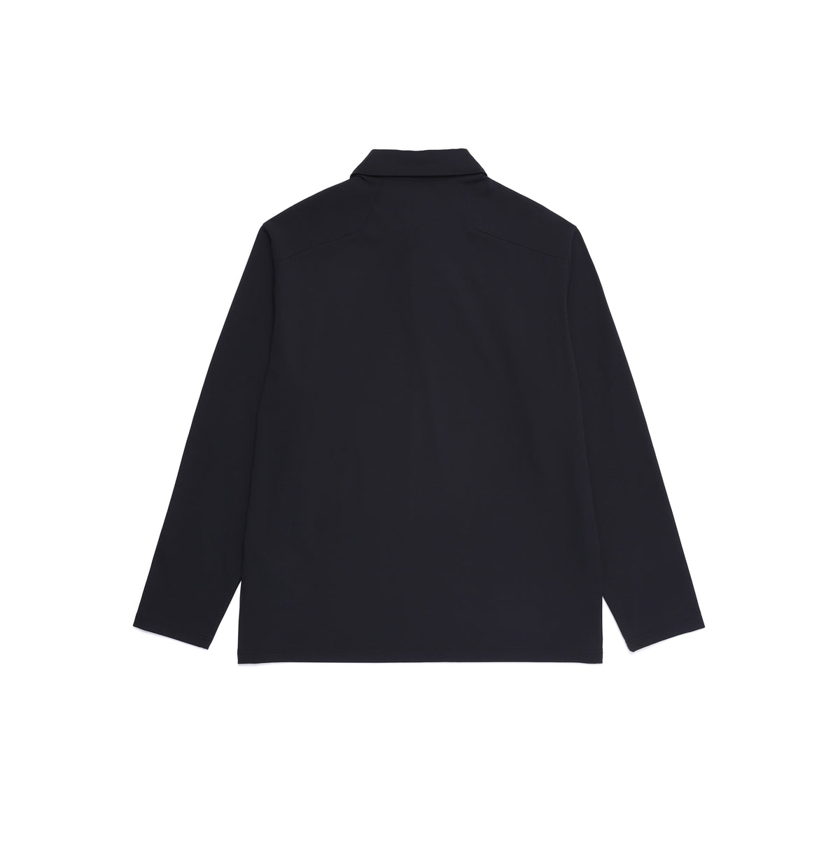 Men'S Caph Functional Long Sleeved Poloshirt- Black