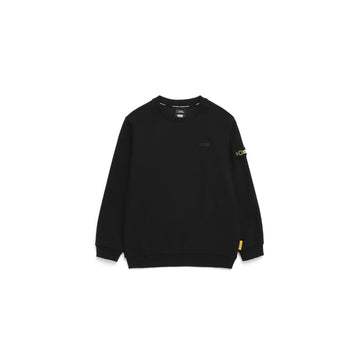 KIDS SWEATSHIRT WITH PATCH LOGO-  CARBON BLACK