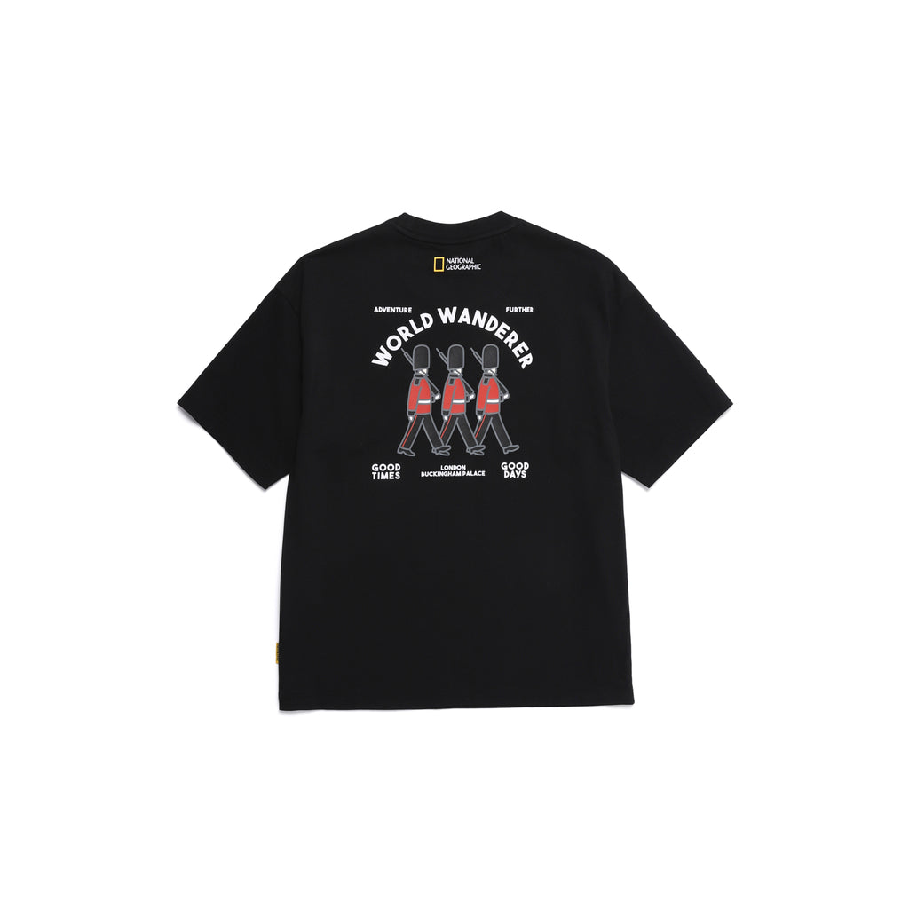 Ovis Unisex Wanderer Semi Over Fit Ss T-Shirt- Carbon Black