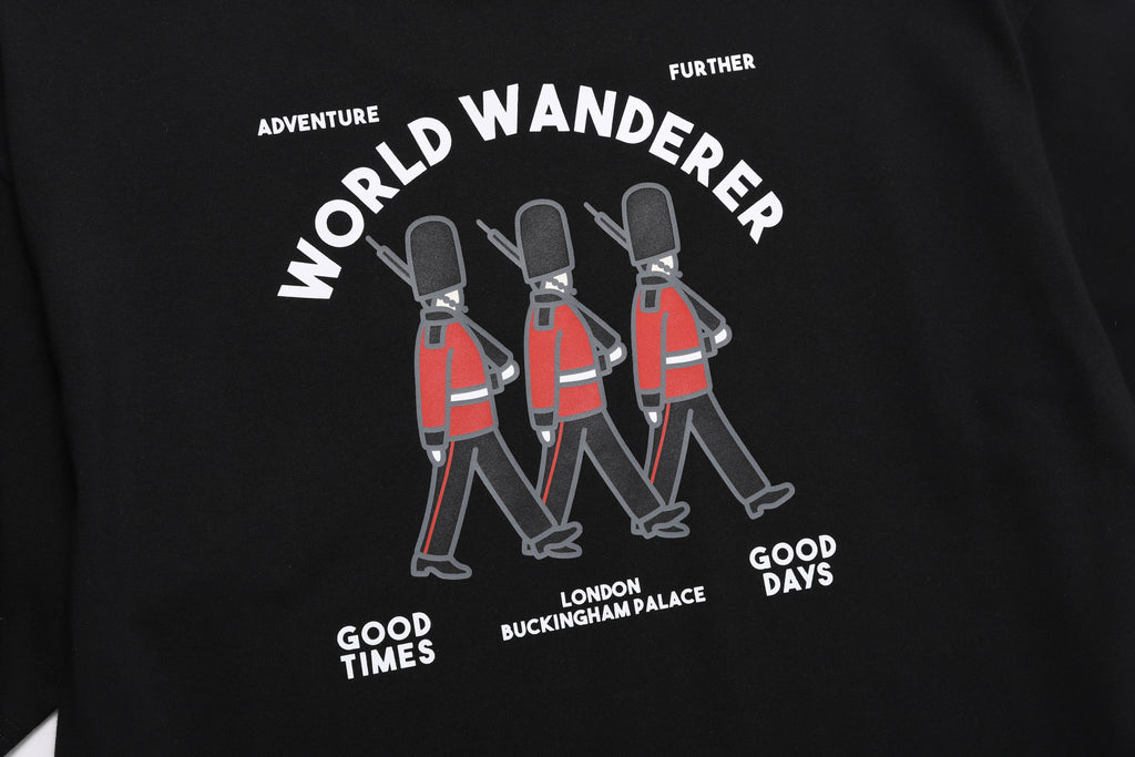 Ovis Unisex Wanderer Semi Over Fit Ss T-Shirt- Carbon Black