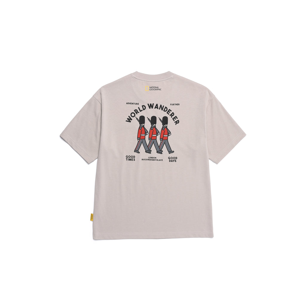 Ovis Unisex Wanderer Semi Over Fit Ss T-Shirt- Carbon Black