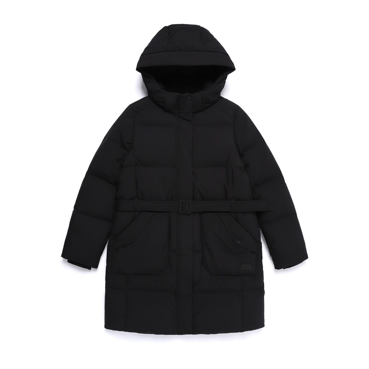 Women's Mid-Length Detachable Hood Goose Down Jacket