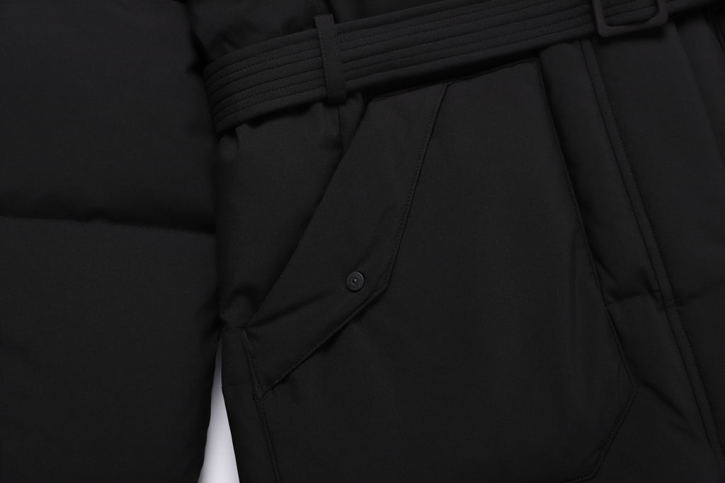 Women's Mid-Length Detachable Hood Goose Down Jacket