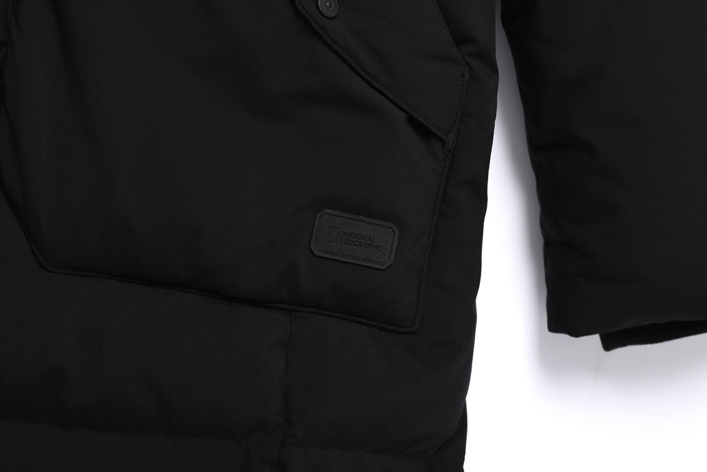 Women's Mid-Length Detachable Hood Goose Down Jacket