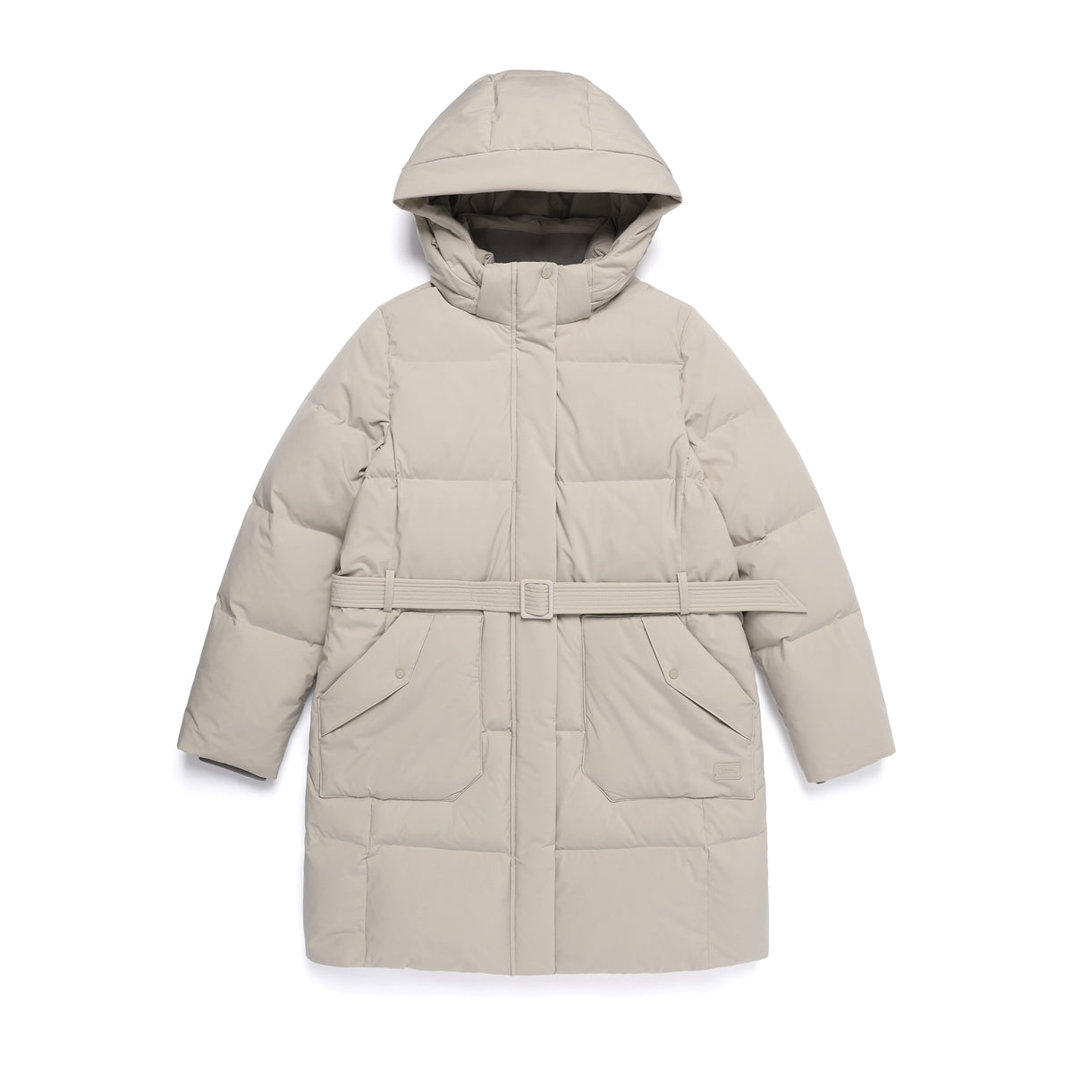 Women's Mid-Length Detachable Hood Goose Down Jacket