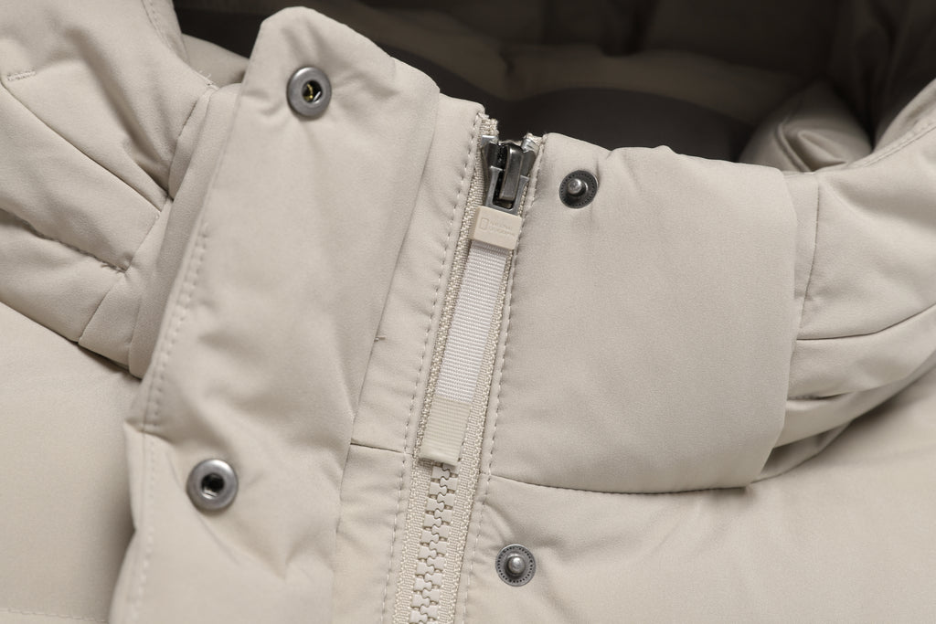 Women's Mid-Length Detachable Hood Goose Down Jacket