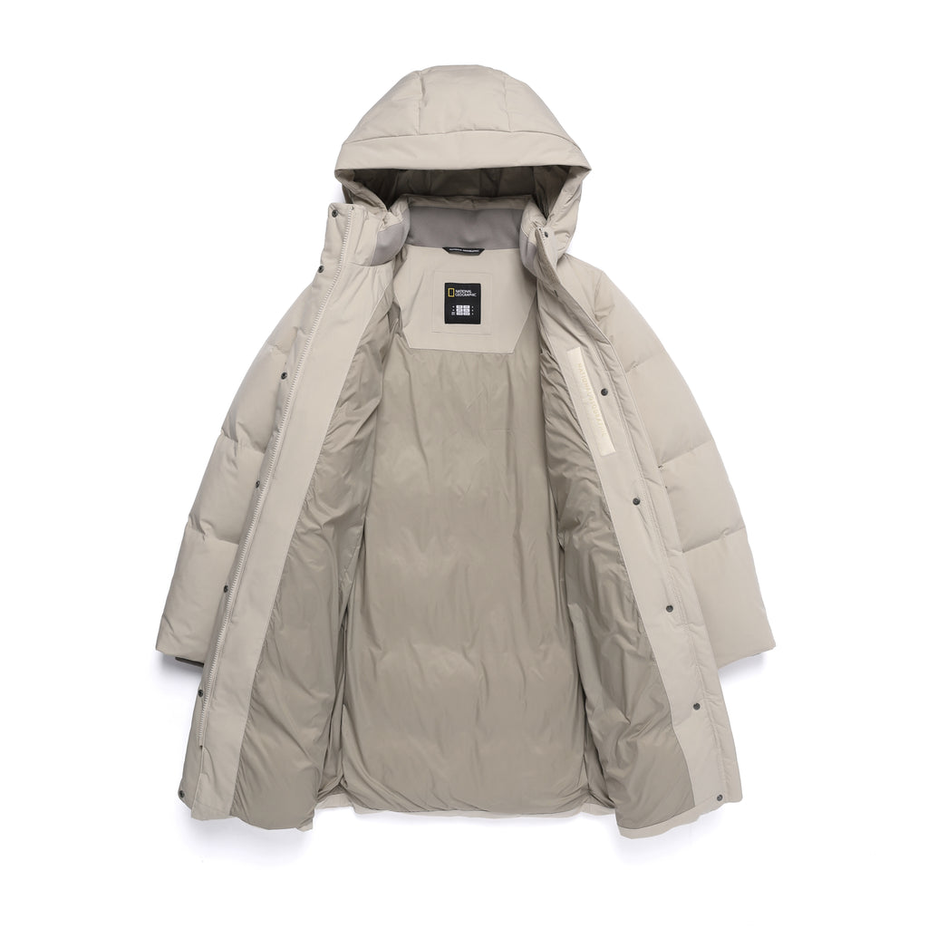 Women's Mid-Length Detachable Hood Goose Down Jacket
