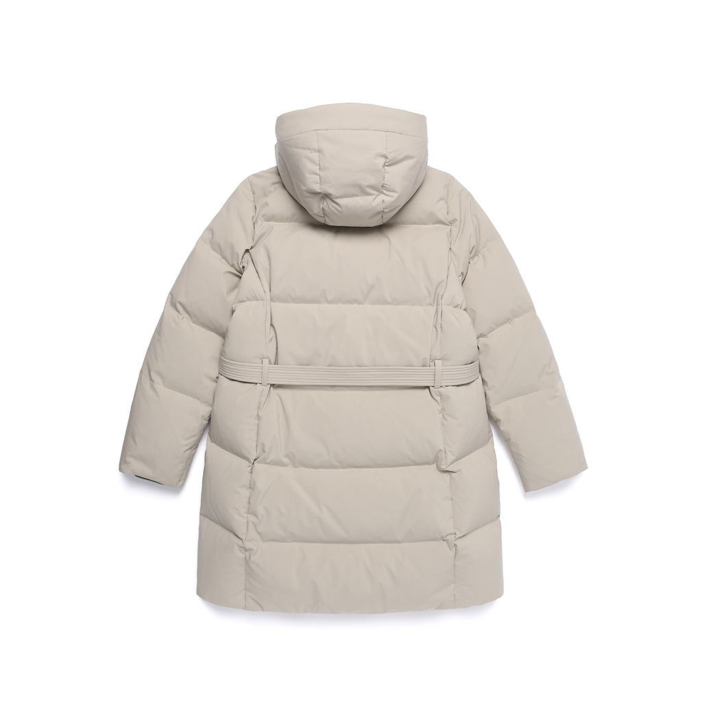 Women's Mid-Length Detachable Hood Goose Down Jacket