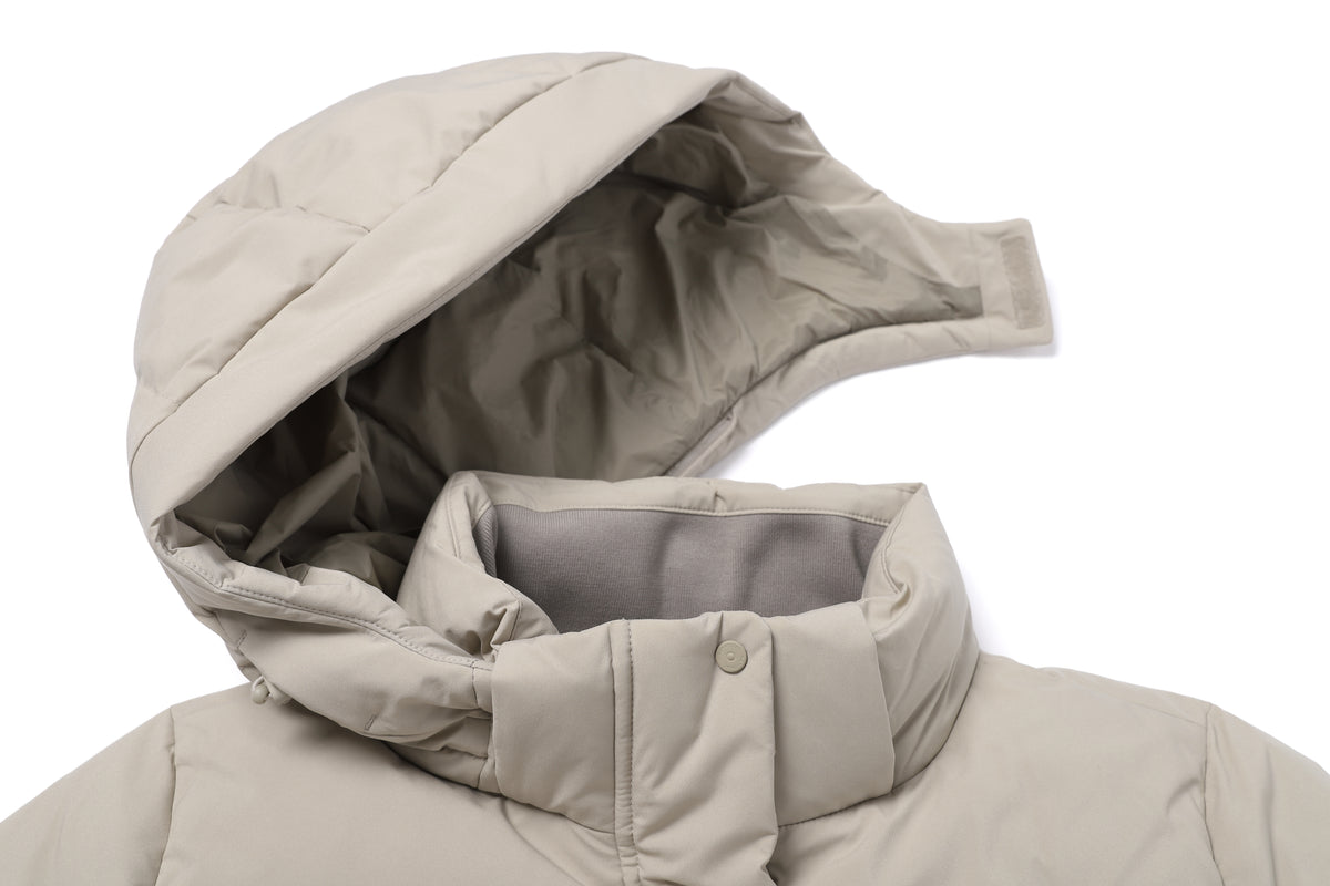 Women's Mid-Length Detachable Hood Goose Down Jacket