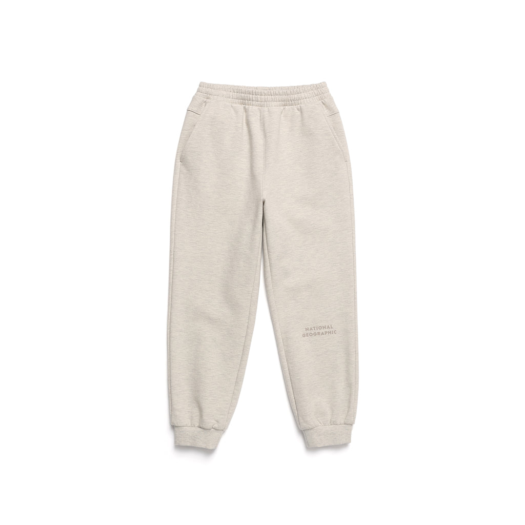 Kids Jersey Jogger Training Pants (Fleece Lined)- Oatmeal