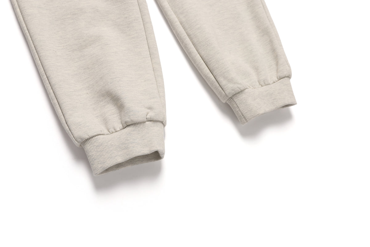 Kids Jersey Jogger Training Pants (Fleece Lined)- Oatmeal