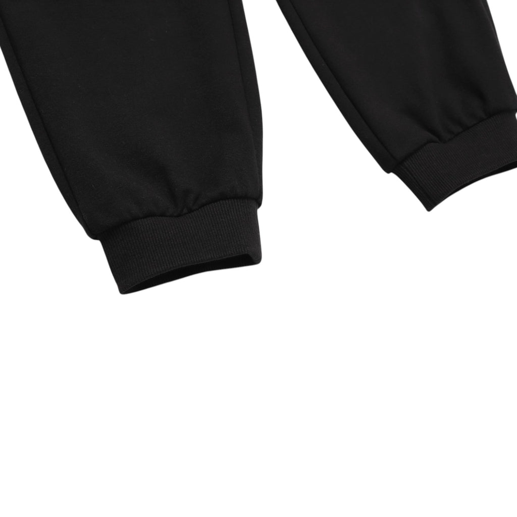 Kids Jersey Jogger Training Pants (Fleece Lined)- Carbon Black