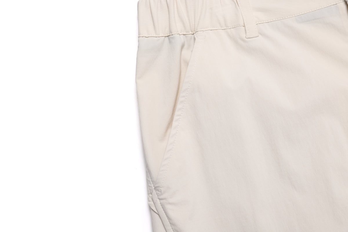 Women'S Wide Bermuda Board Shorts- L/Beige