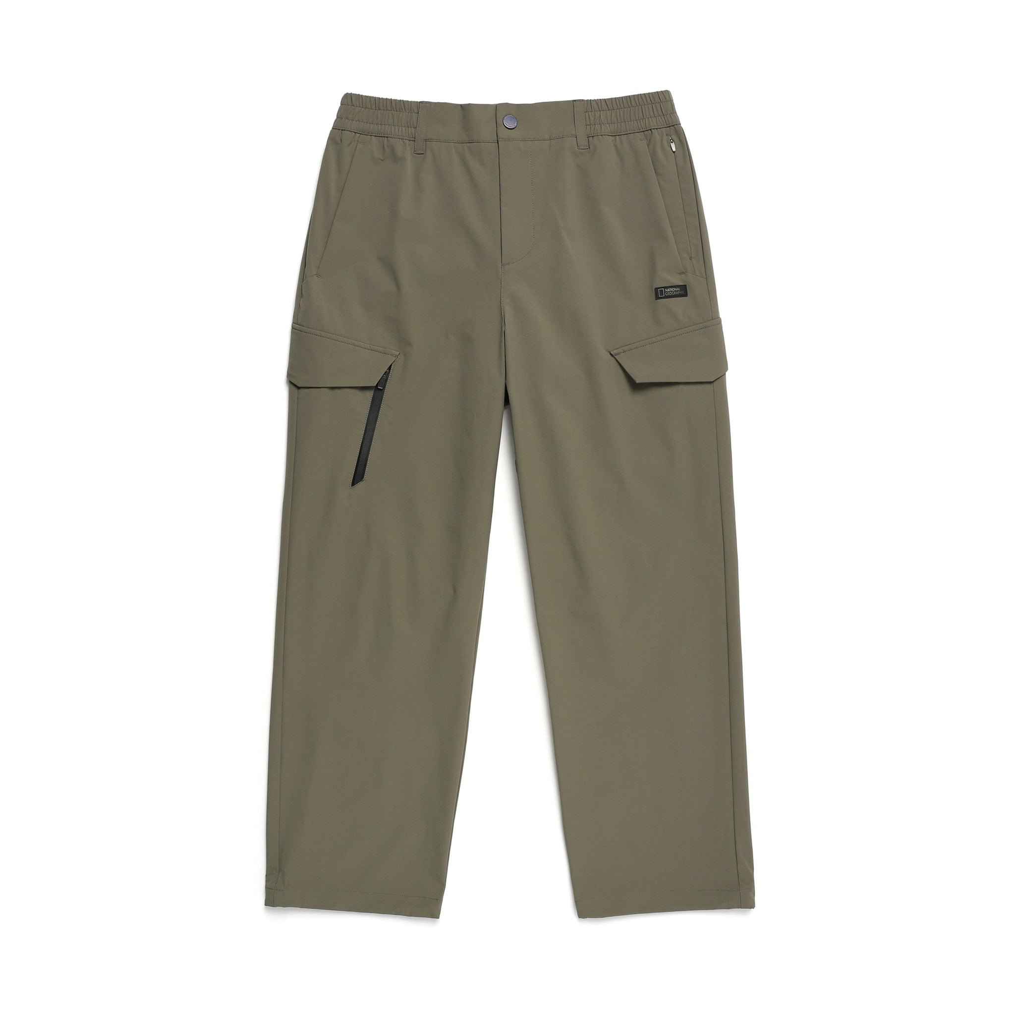 MEN'S URBAN OUT-POCKET CARGO SEMI WIDE PANTS- LICHEN KHAKI