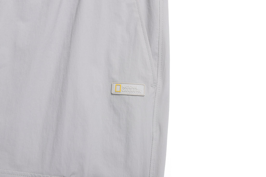 Unisex Adelie Light Woven Stretch Board Shorts- Silver Grey