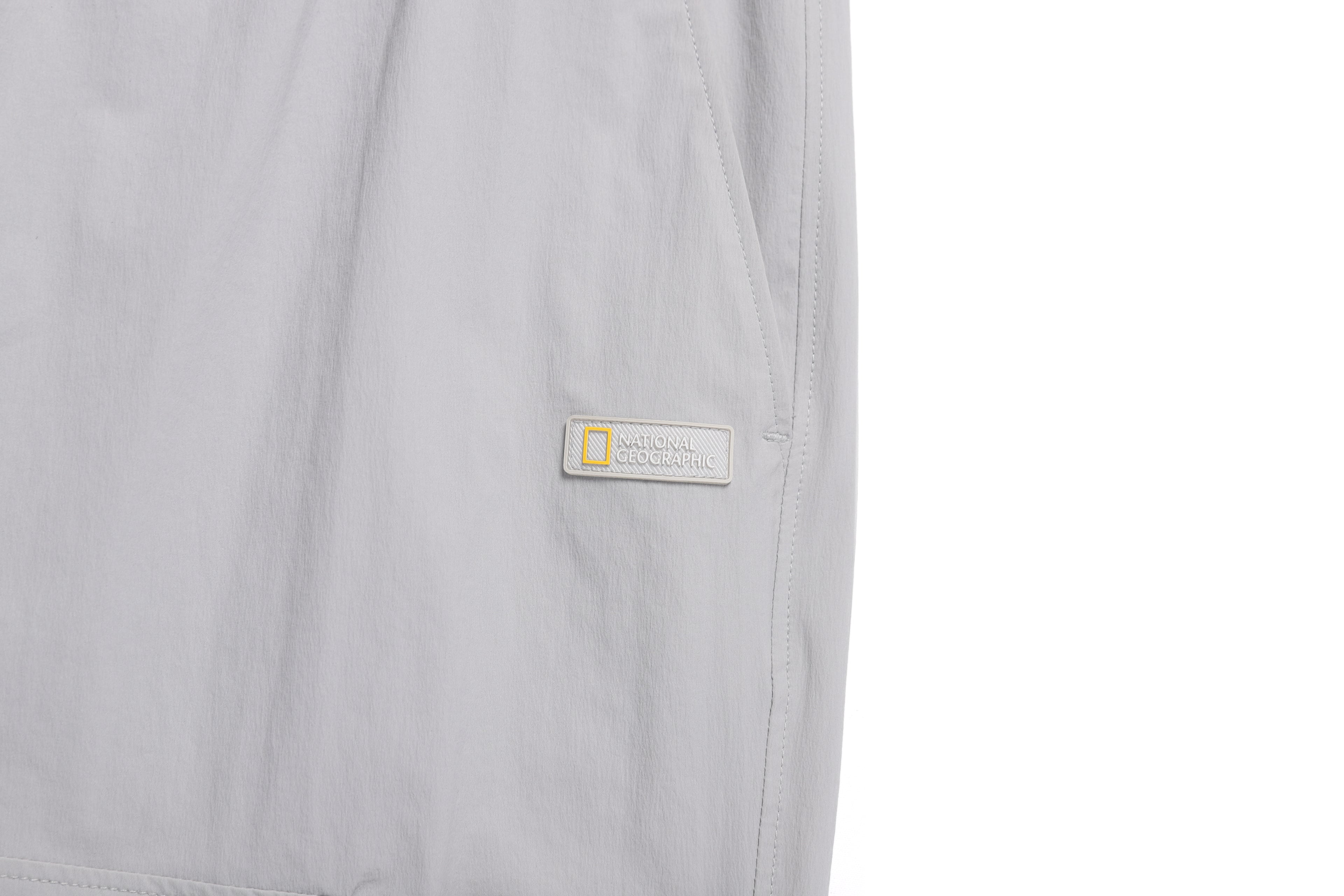 Unisex Adelie Light Woven Stretch Board Shorts- Silver Grey