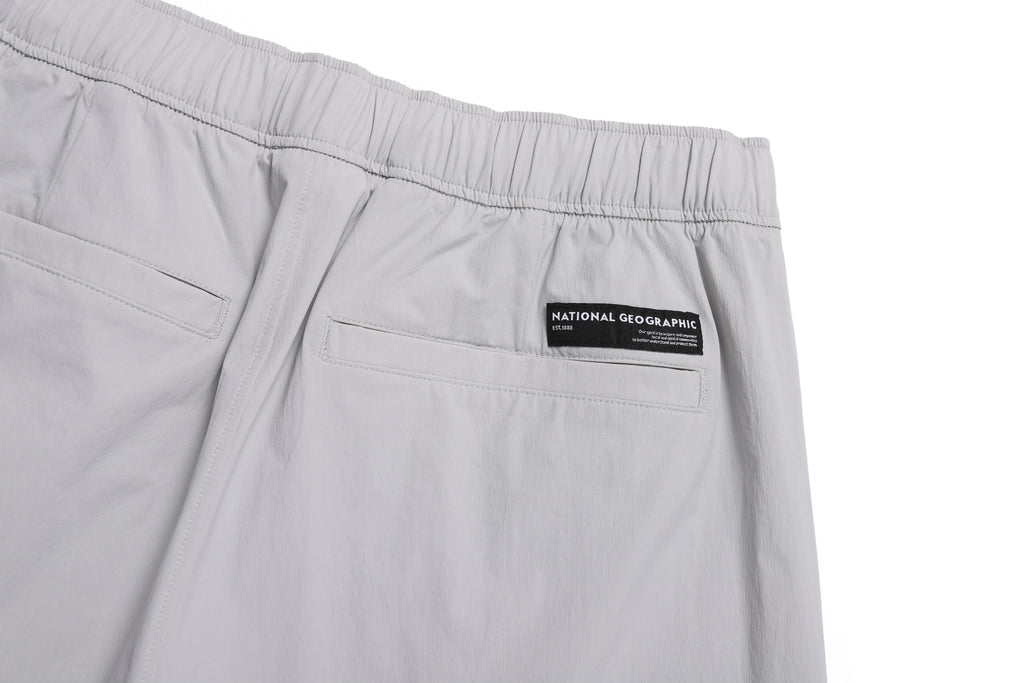 Unisex Adelie Light Woven Stretch Board Shorts- Silver Grey