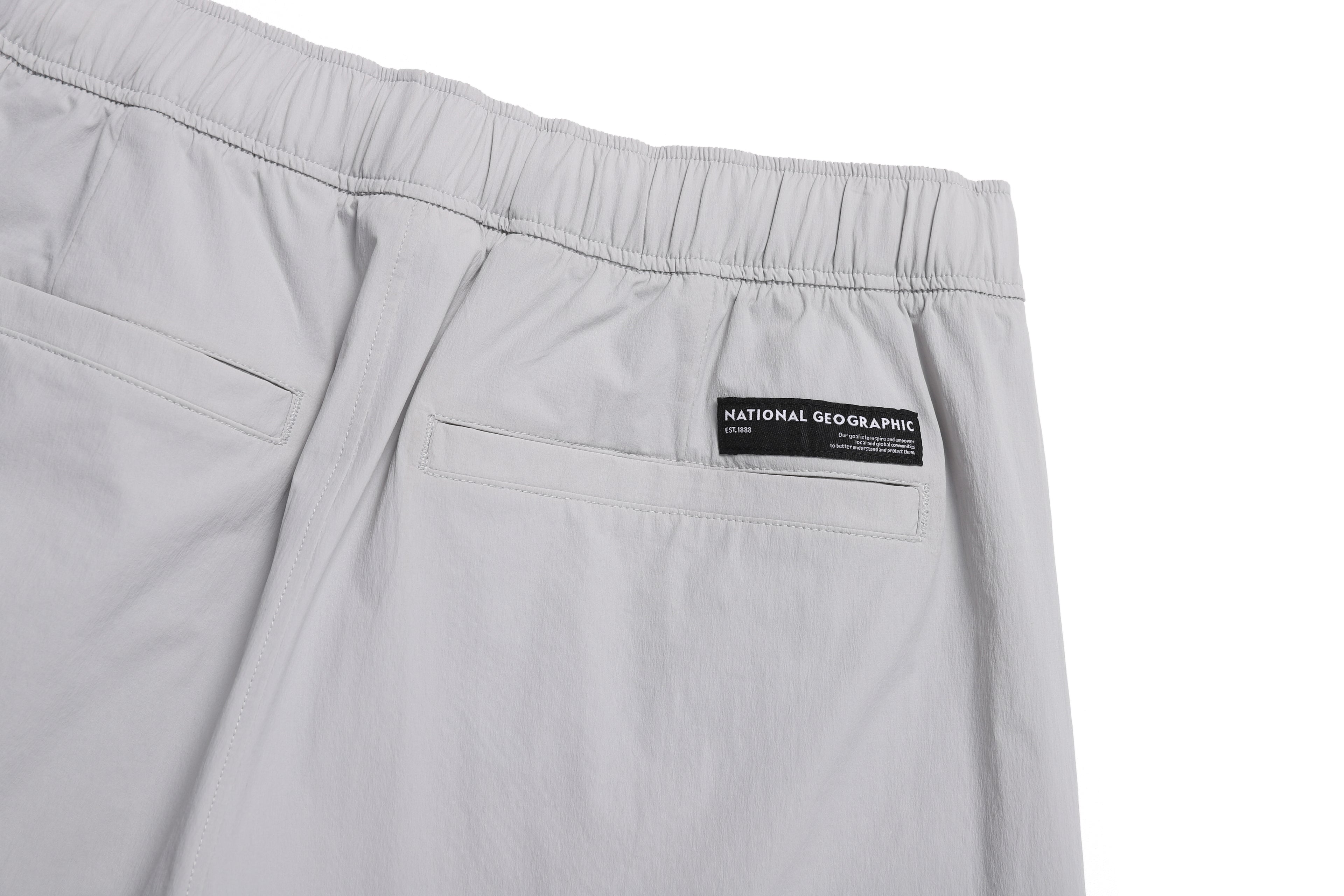 Unisex Adelie Light Woven Stretch Board Shorts- Silver Grey