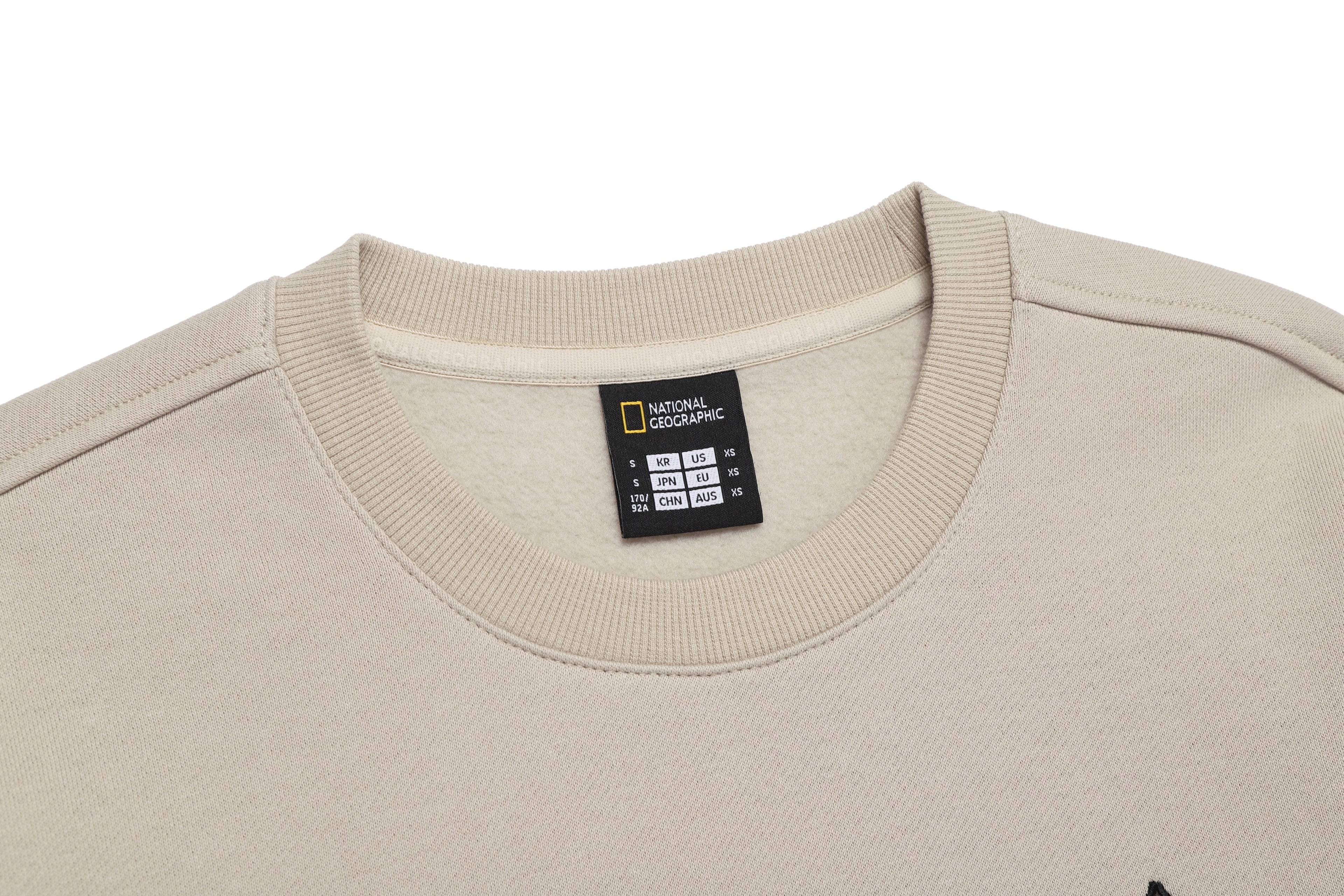 Unisex Treasure Crew Graphic Fleece Sweatshirts- Beige
