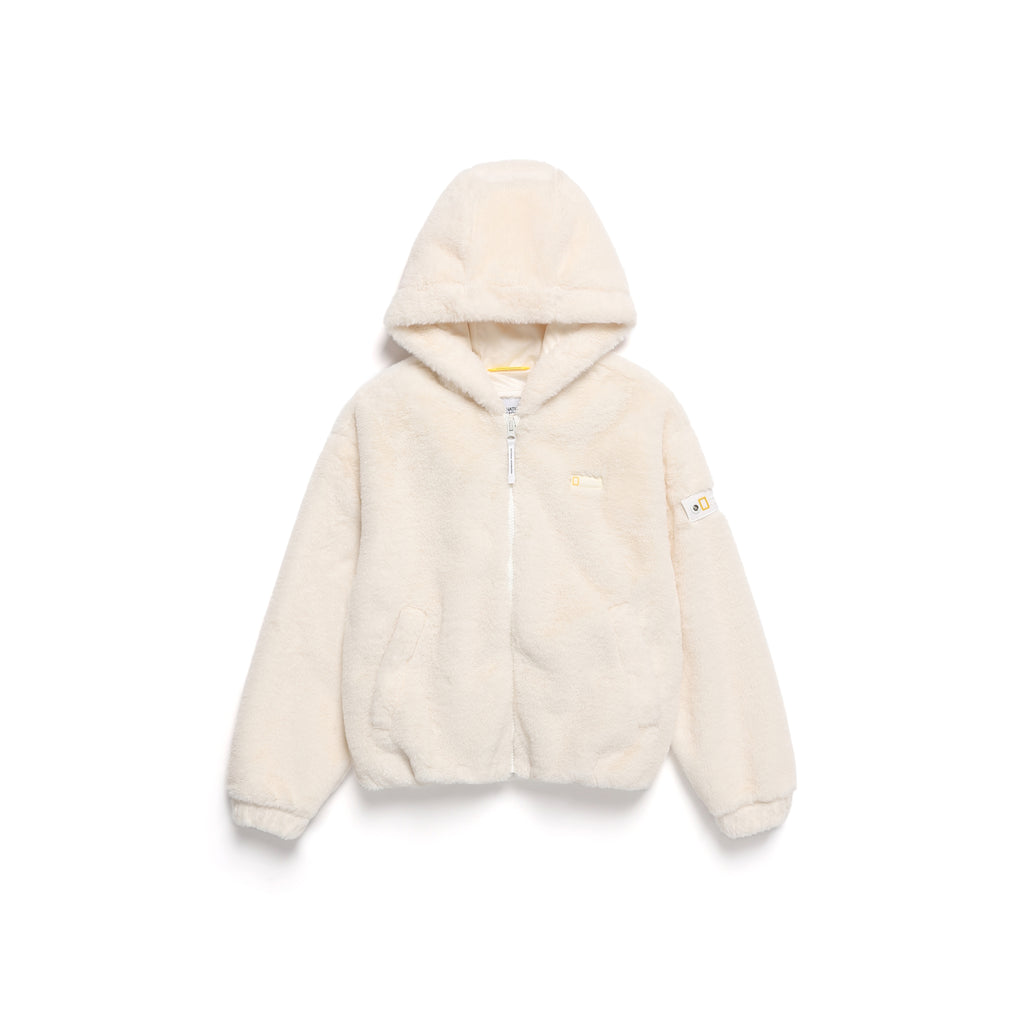 Kids Eco Fur Hooded Jacket