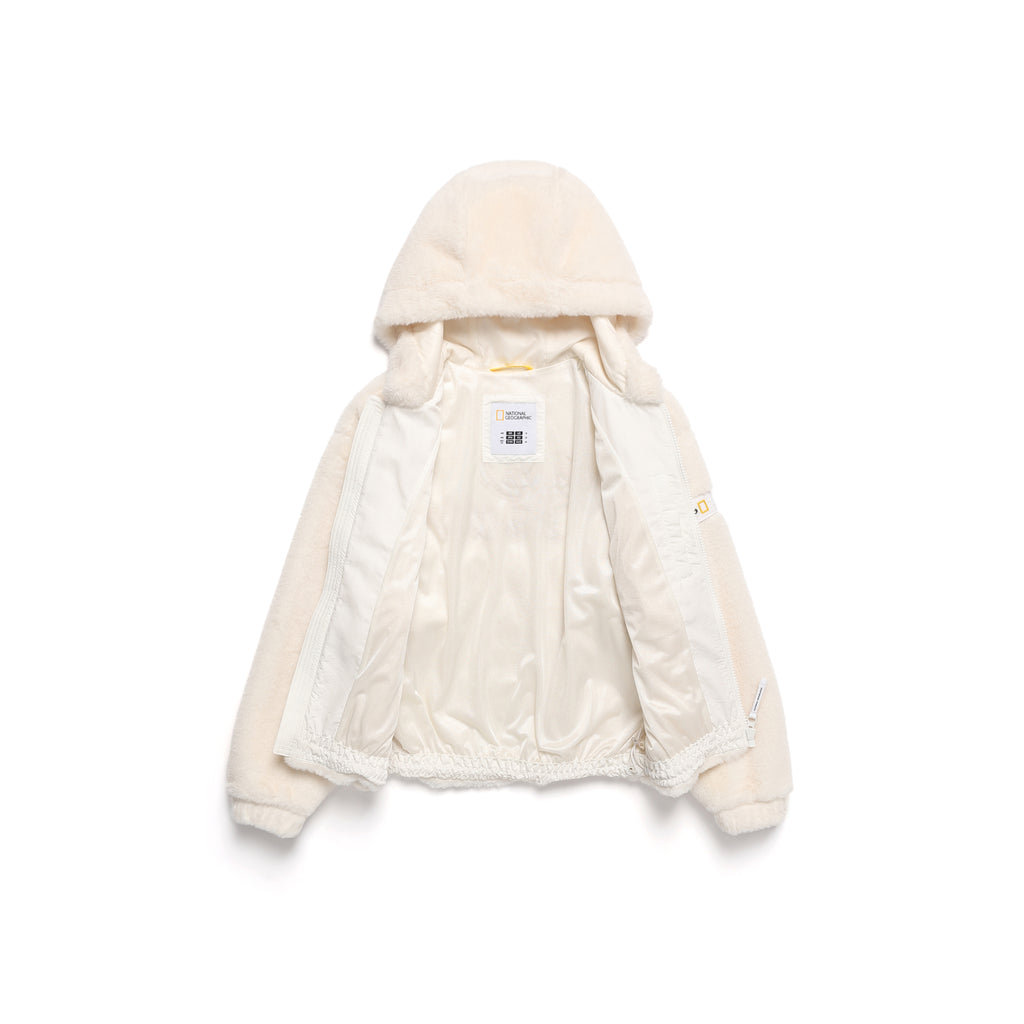 Kids Eco Fur Hooded Jacket
