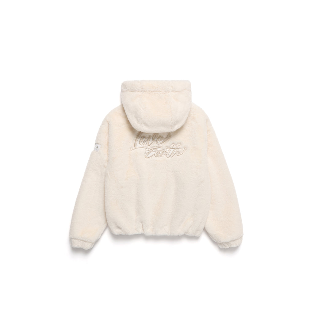 Kids Eco Fur Hooded Jacket