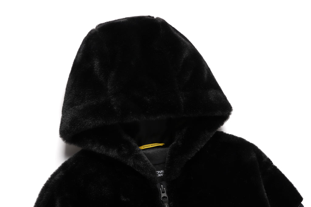 Kids Eco Fur Hooded Jacket