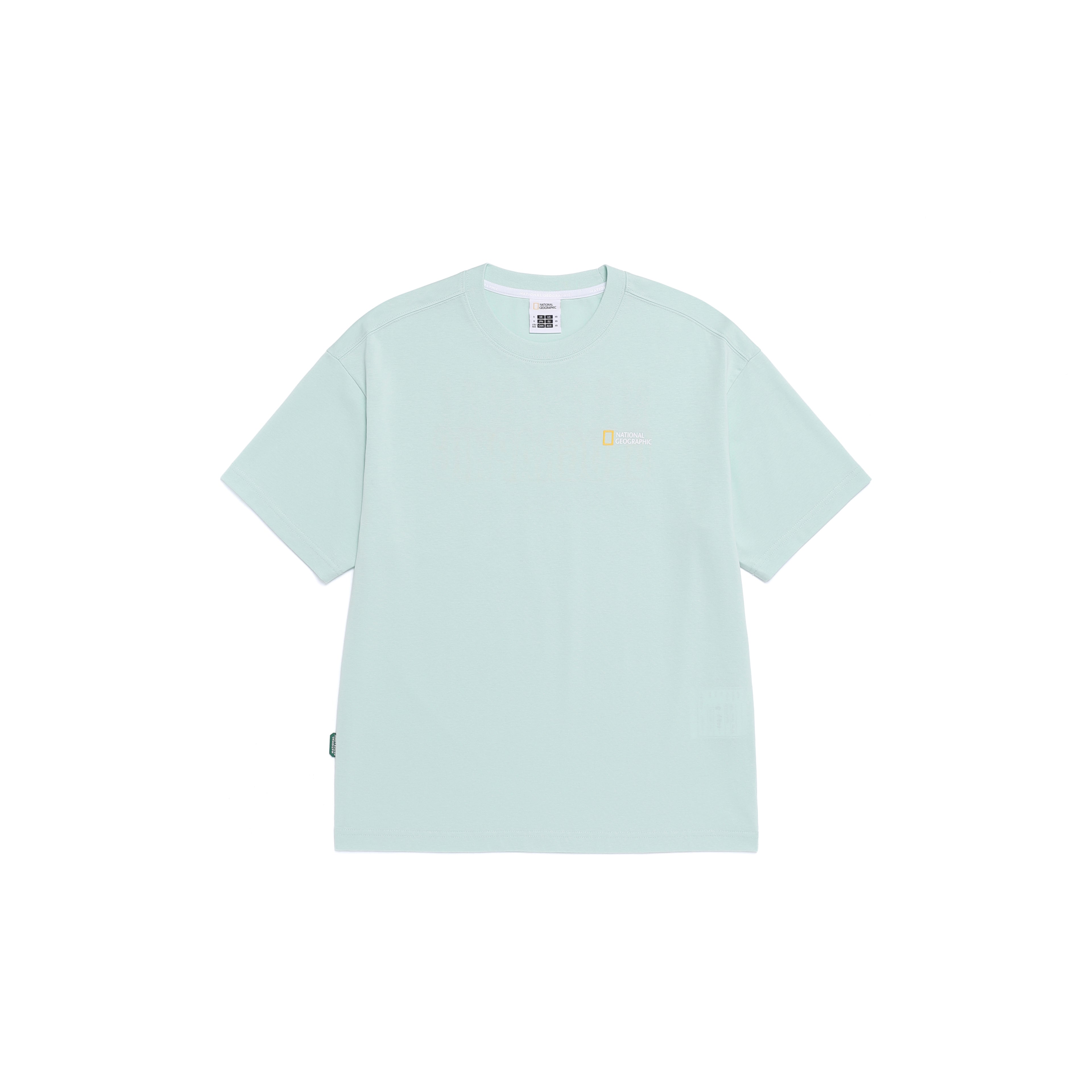 Unisex Castor Coolmax Eco Lettering Graphic Semi-Overfit T-shirt- Mint