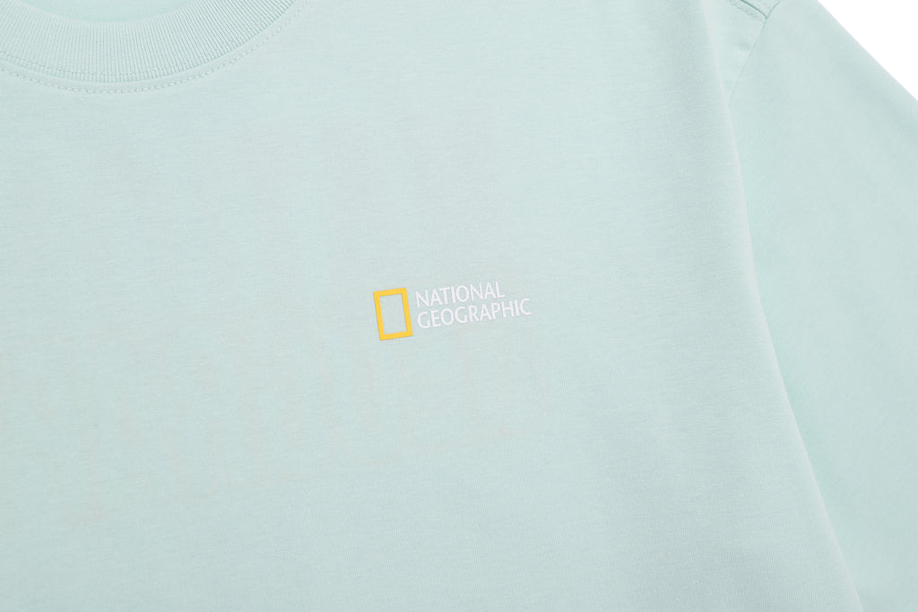 Unisex Castor Coolmax Eco Lettering Graphic Semi-Overfit T-shirt- Mint