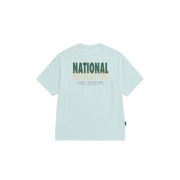 Unisex Castor Coolmax Eco Lettering Graphic Semi-Overfit T-shirt- Mint