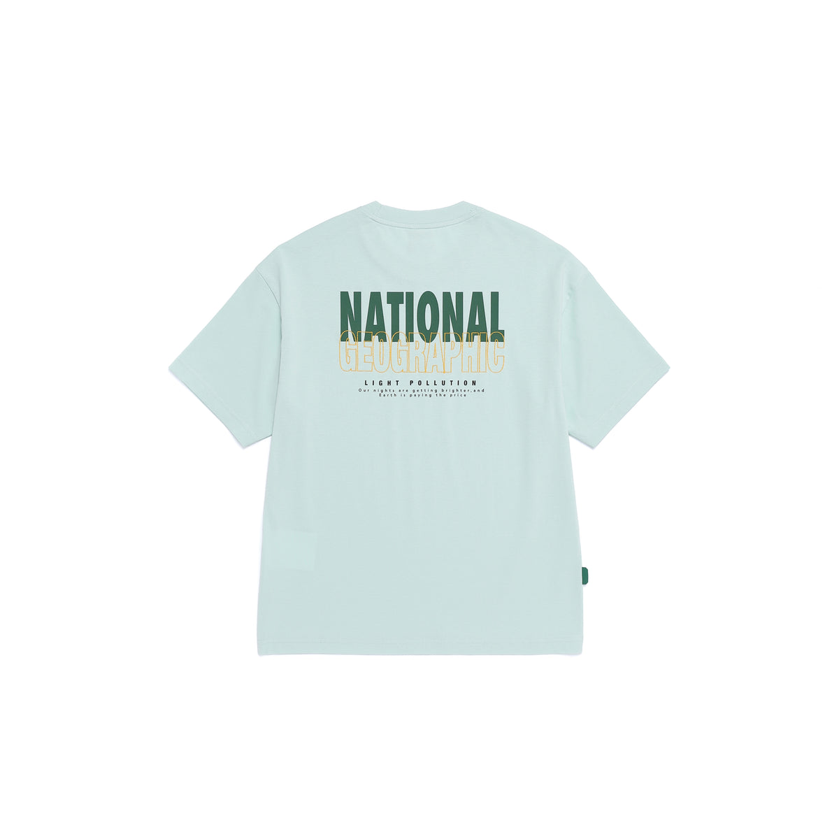 Unisex Castor Coolmax Eco Lettering Graphic Semi-Overfit T-shirt- Mint