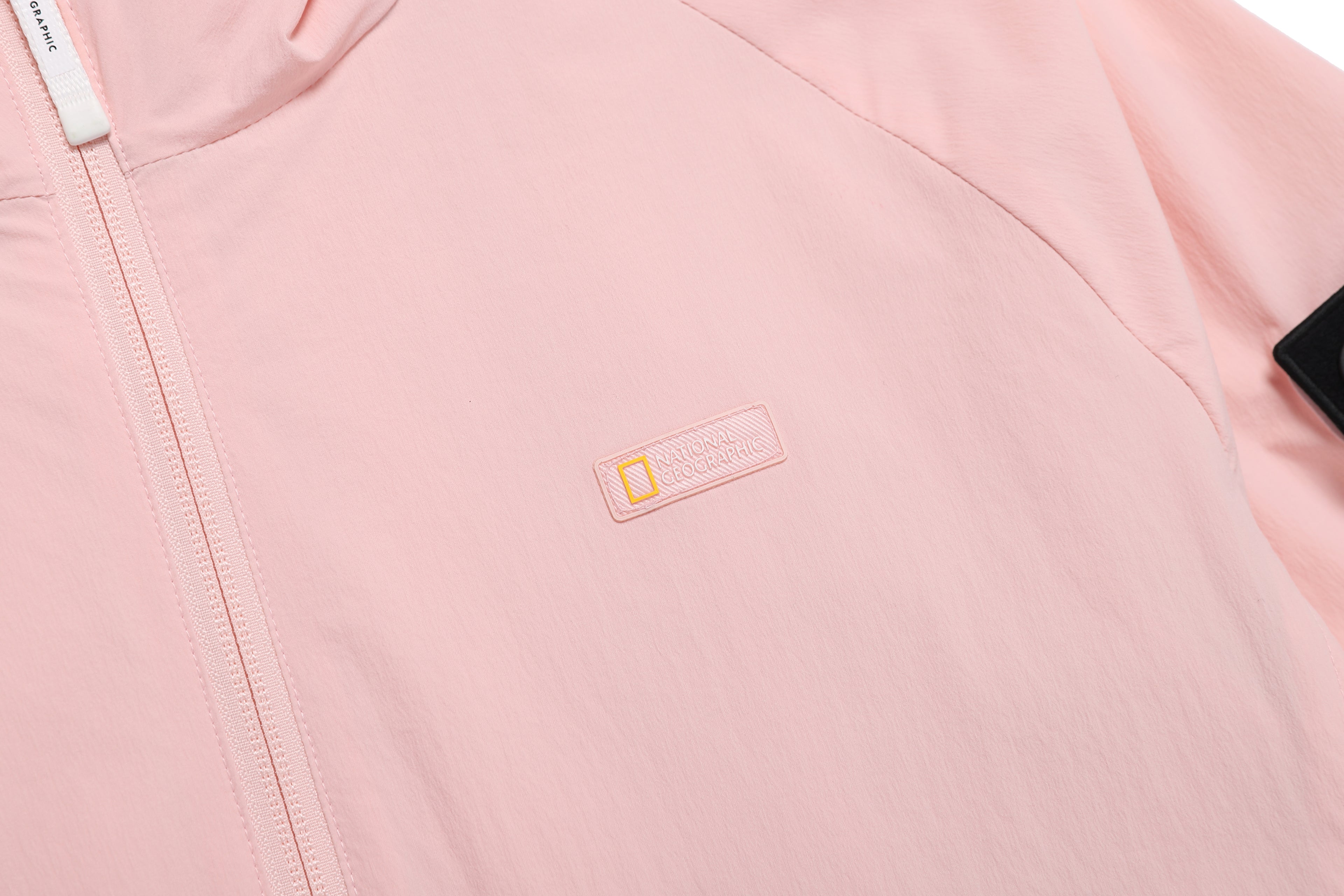 Women'S Adelie Light Woven Stretch Full Zip Up Hooded Jacket- L/Pink