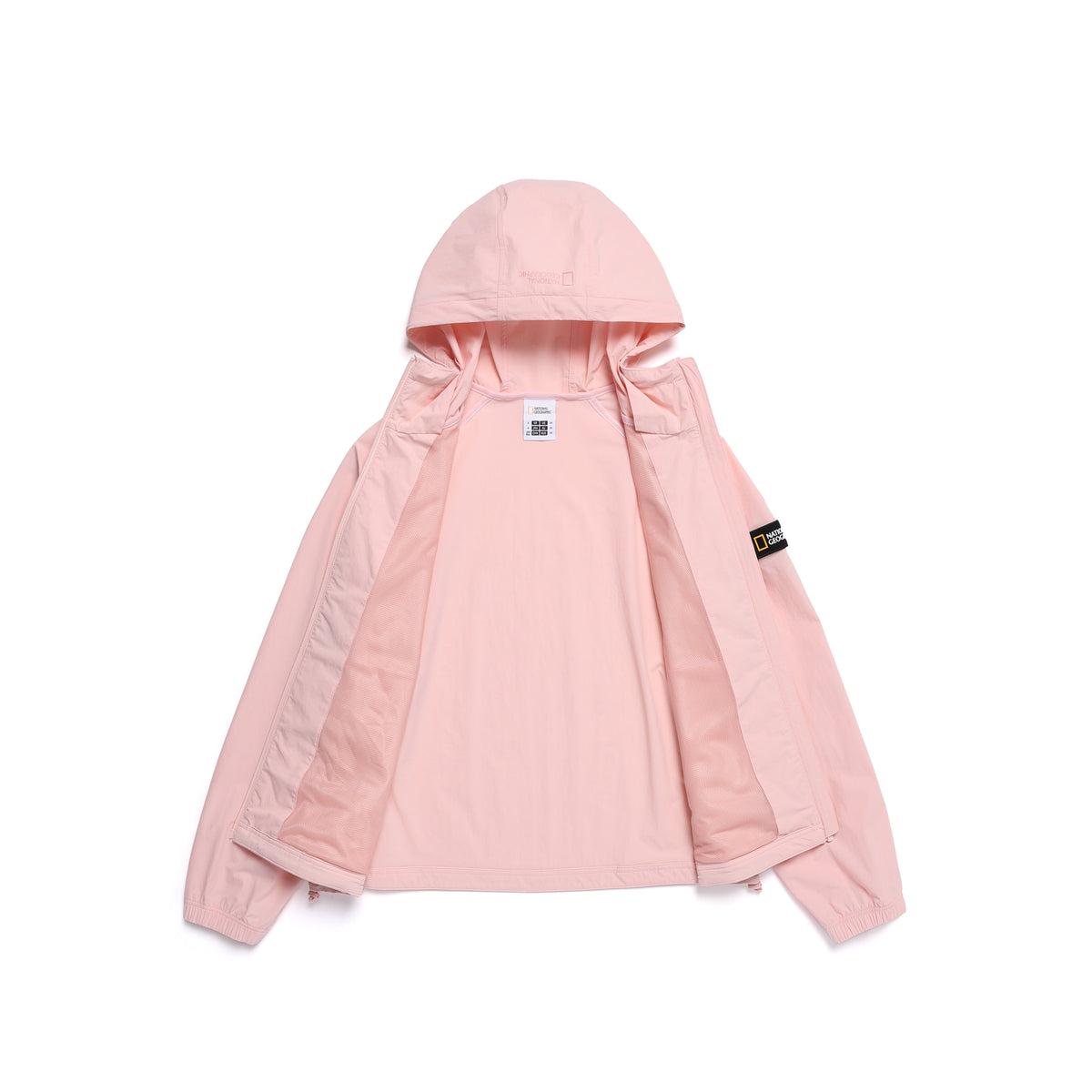 Women'S Adelie Light Woven Stretch Full Zip Up Hooded Jacket- L/Pink