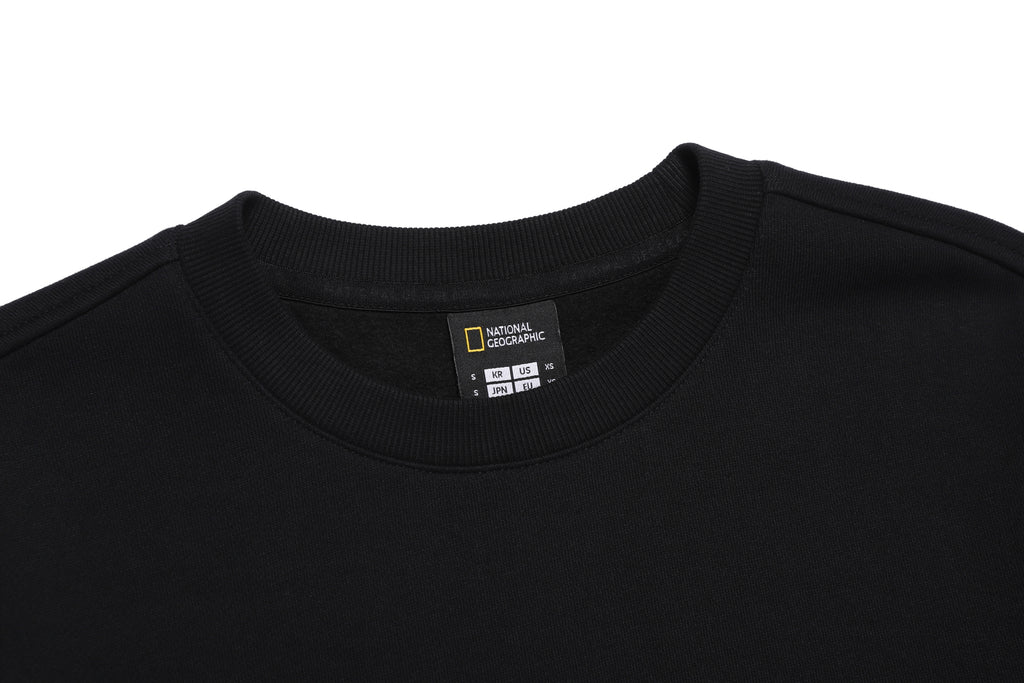 Unisex Treasure Crew Graphic Fleece Sweatshirts- Black