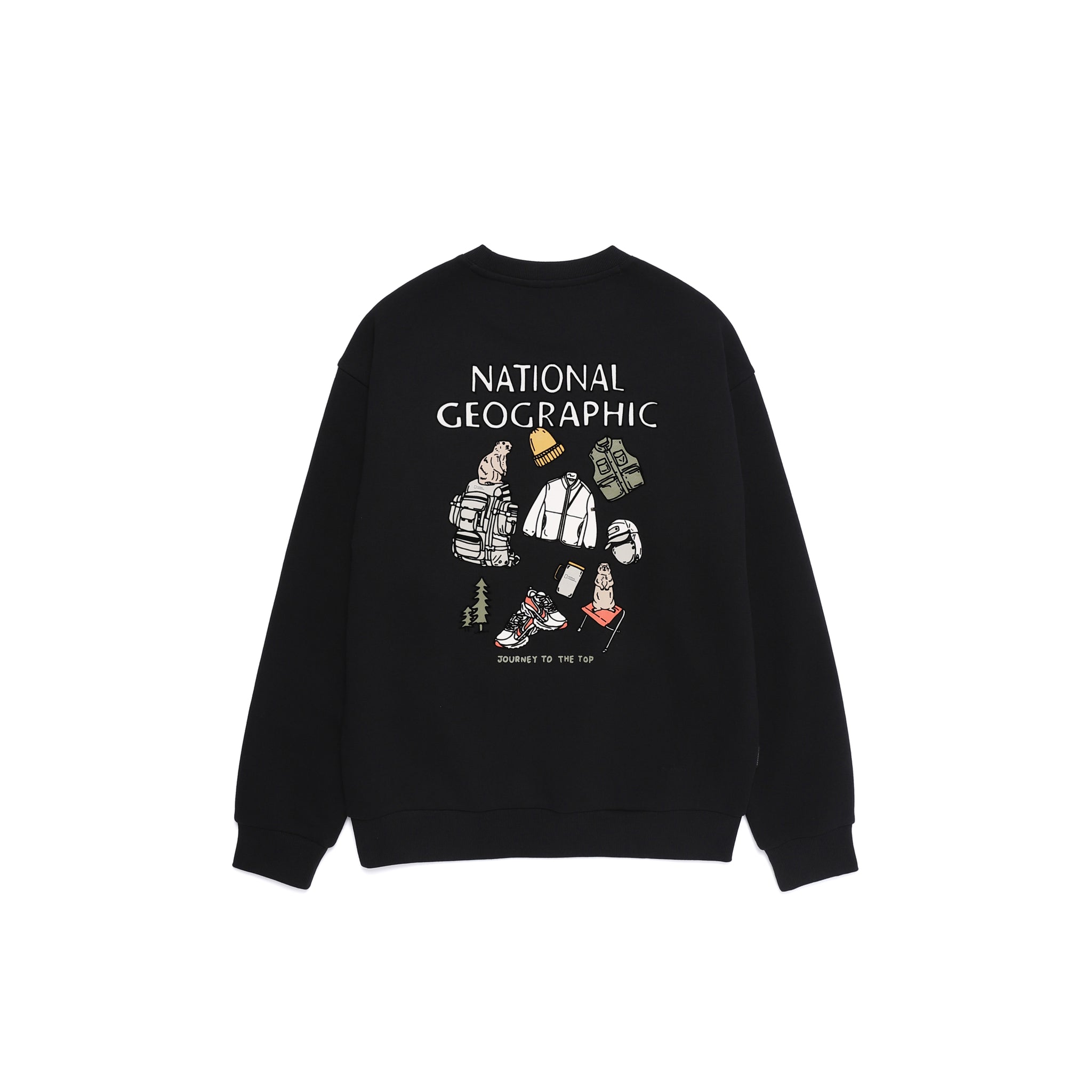 UNISEX TREASURE CREW GRAPHIC FLEECE SWEATSHIRTS- BLACK