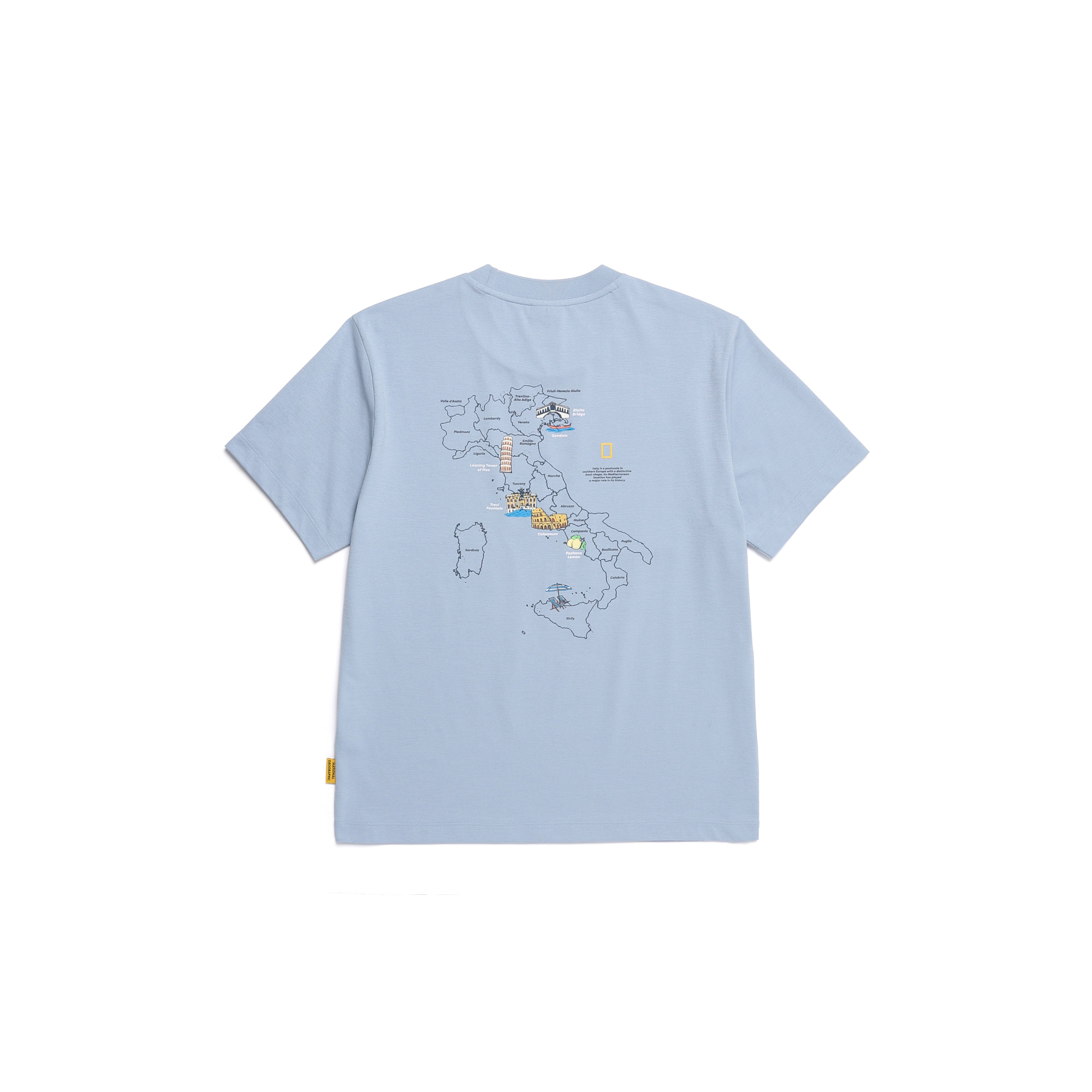 Unisex Crow Cool Max World Map Basic Fit Ss T-Shirt- White