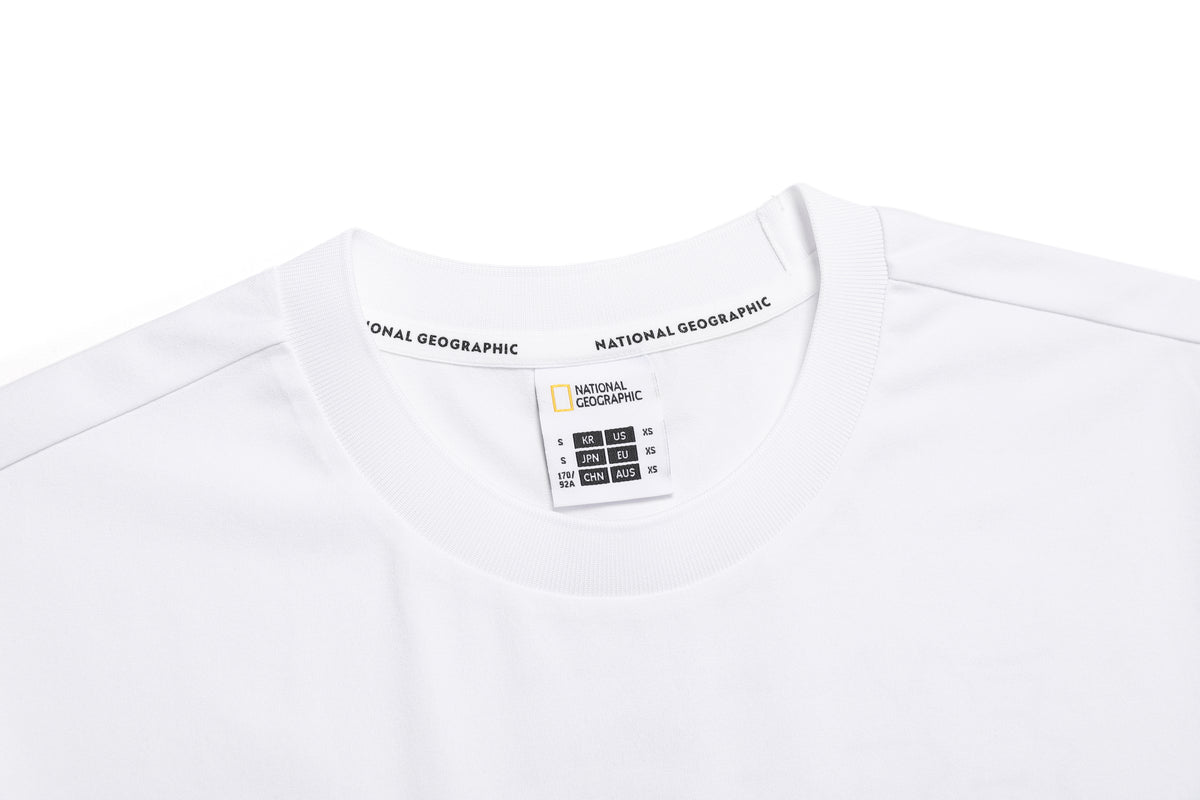 Unisex Crow Cool Max World Map Basic Fit Ss T-Shirt- White