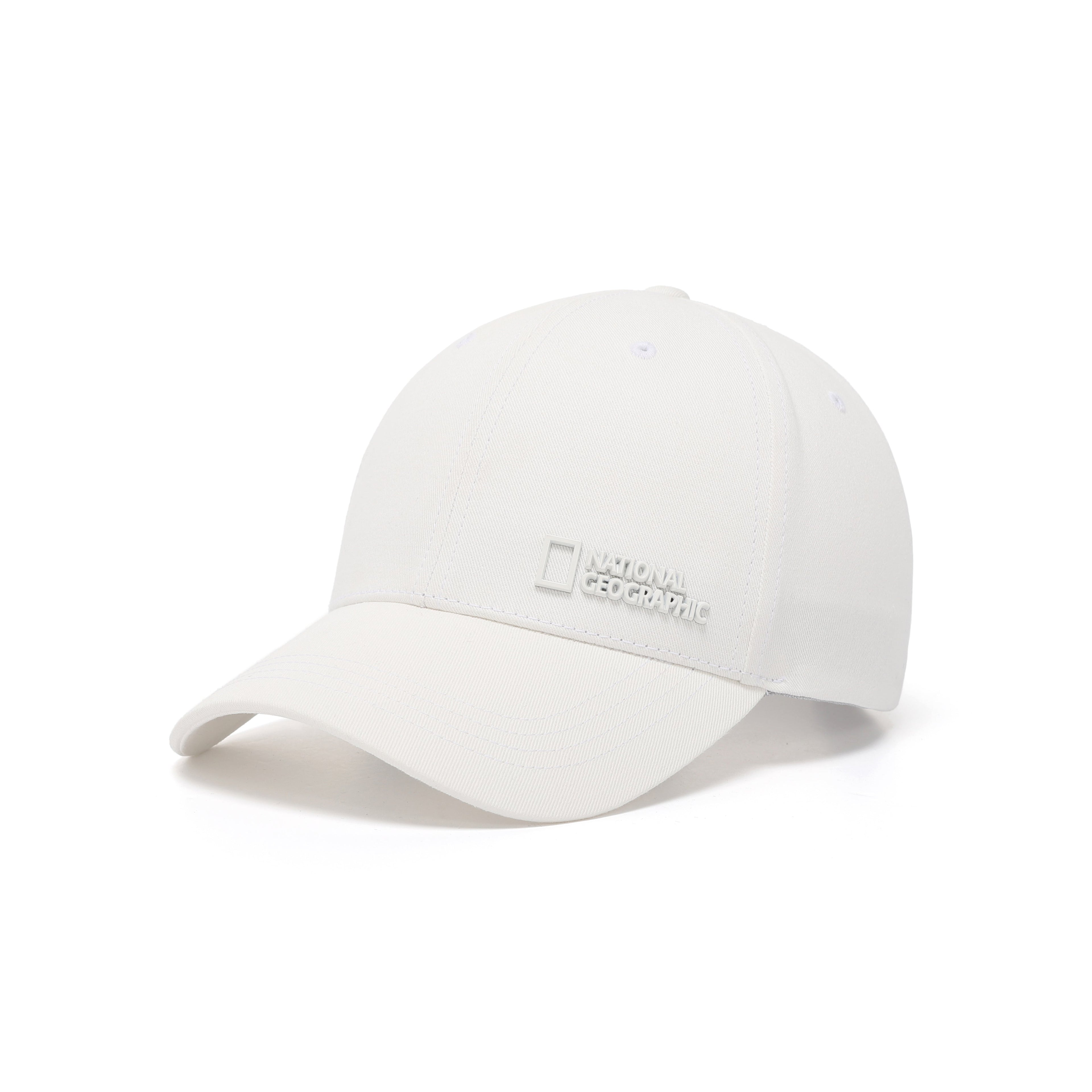 Metal Logo Baseball Cap- Ivory