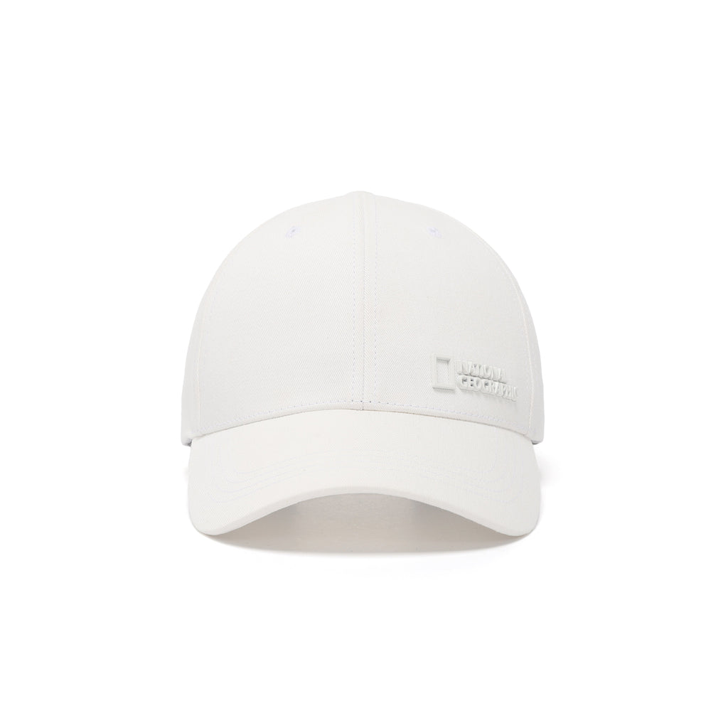 Metal Logo Baseball Cap- Ivory