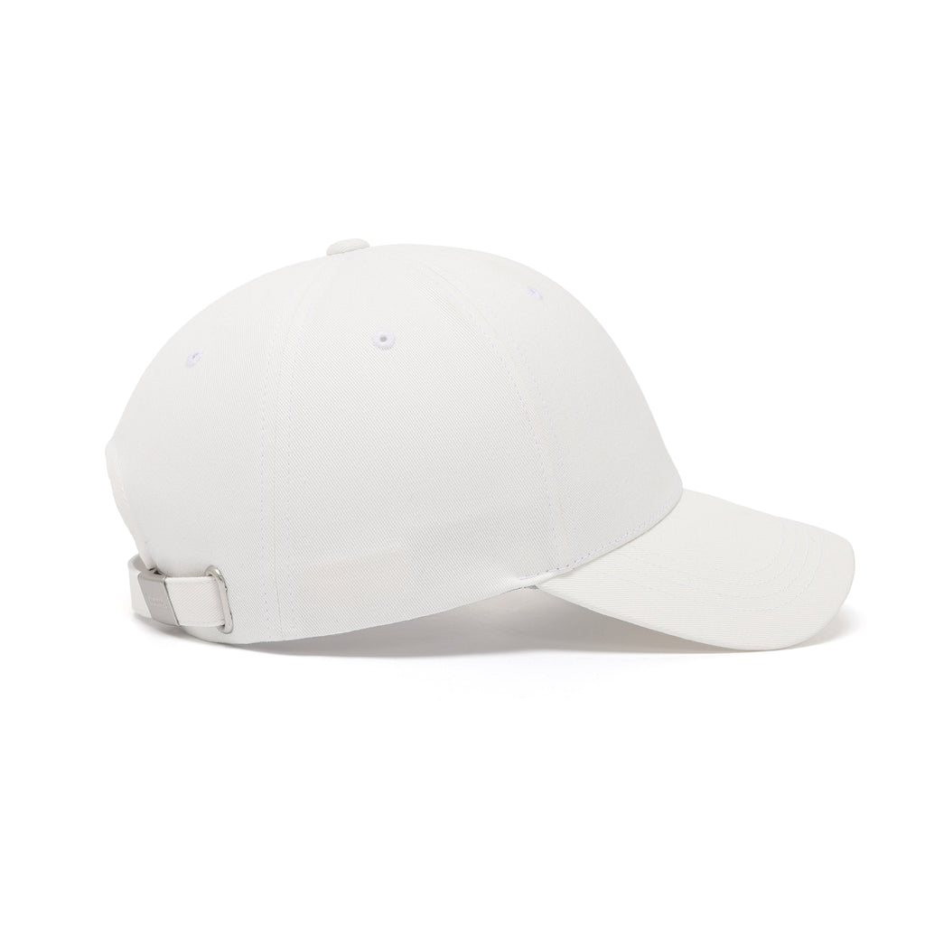 Metal Logo Baseball Cap- Ivory